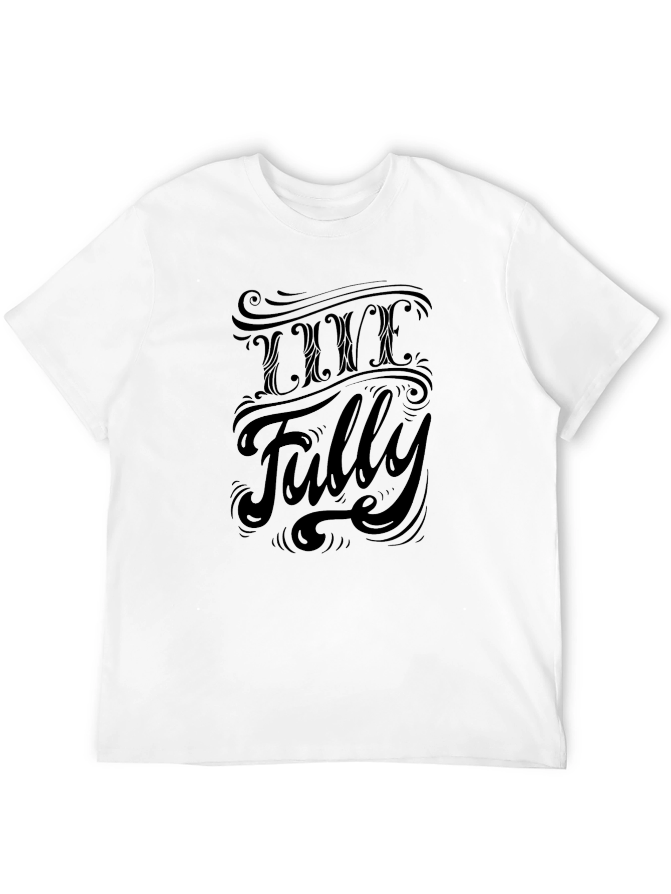Live Fully Black Graphic Tee