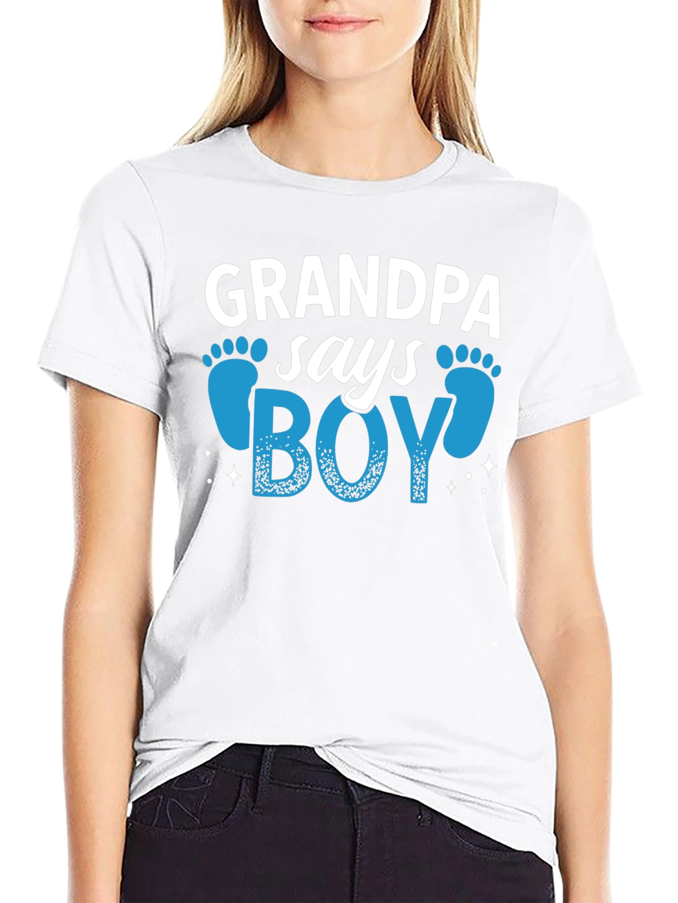 Grandpa Says Boy T-Shirt - Baby Shower Reveal