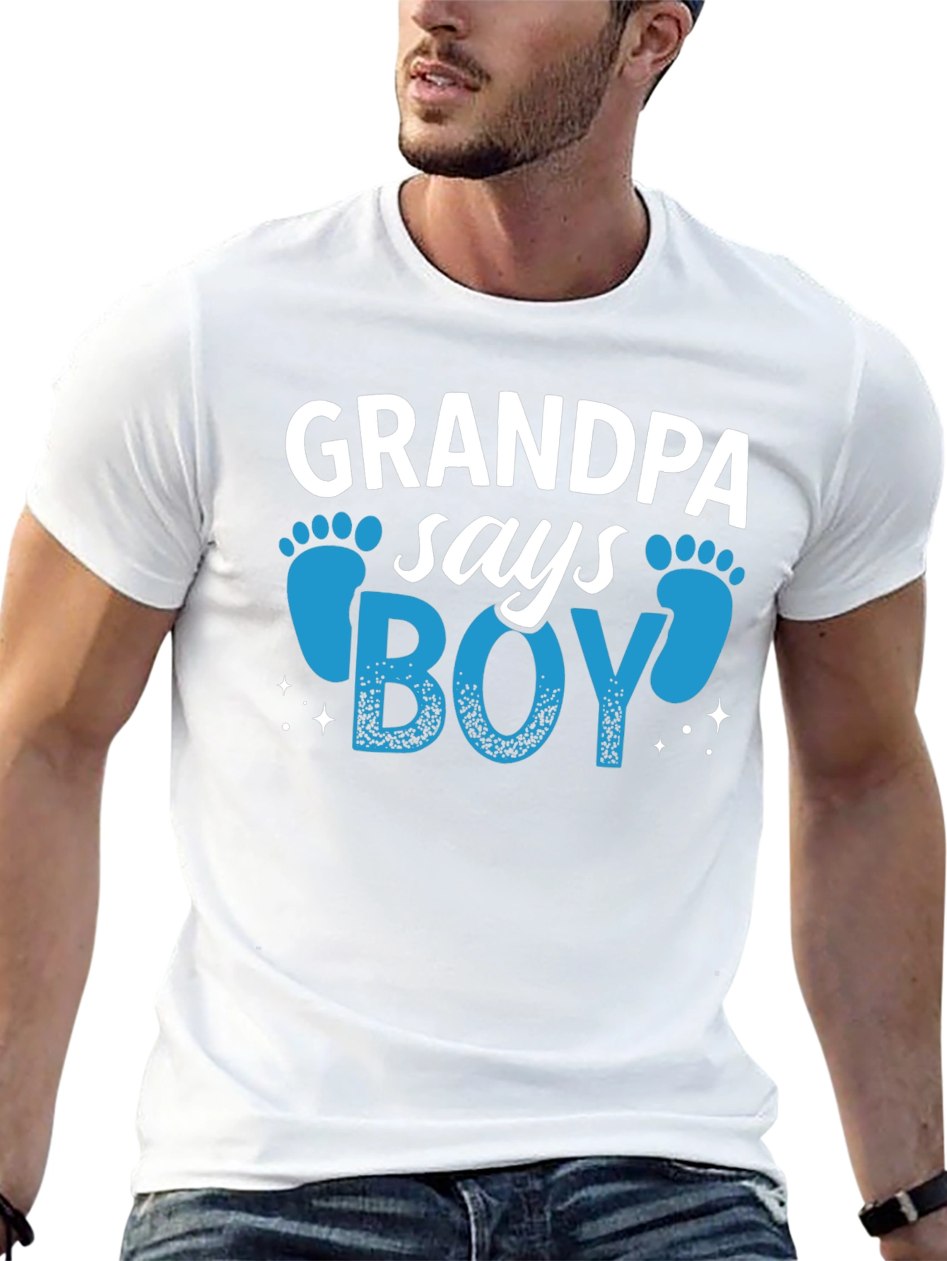 Grandpa Says Boy T-Shirt - Baby Shower Reveal