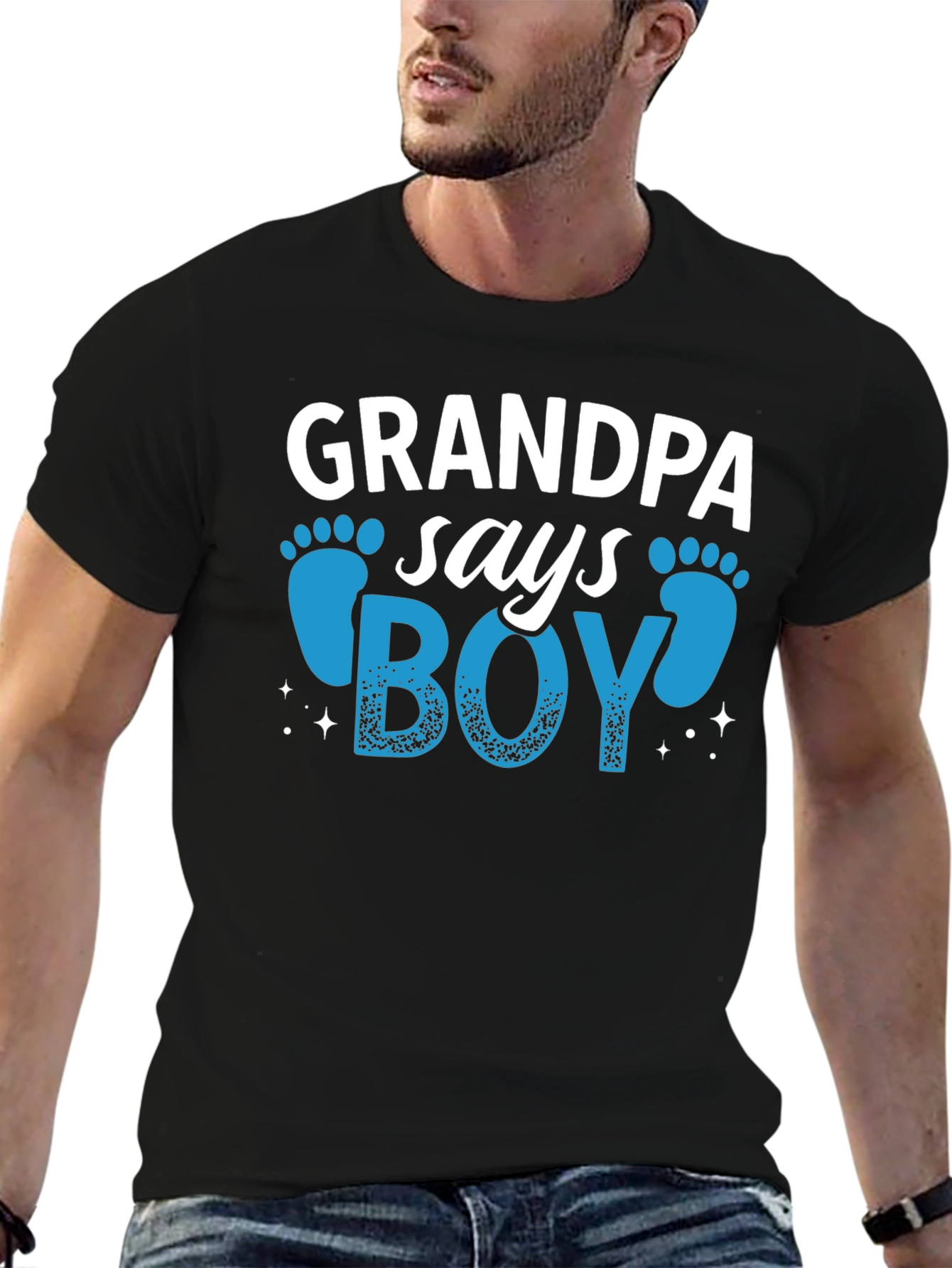Grandpa Says Boy T-Shirt - Baby Shower Reveal