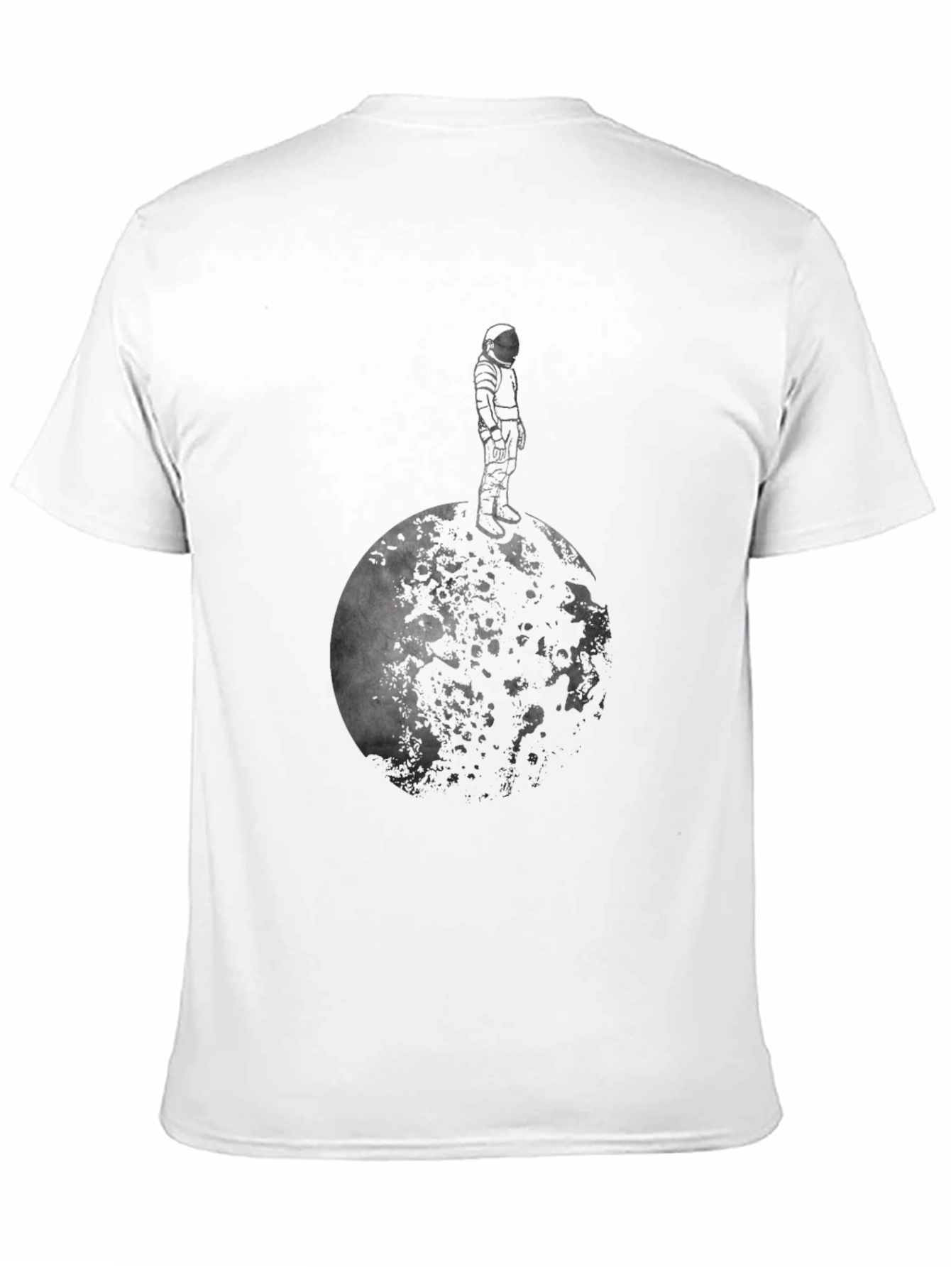 Astronaut on the Moon Black T-Shirt
