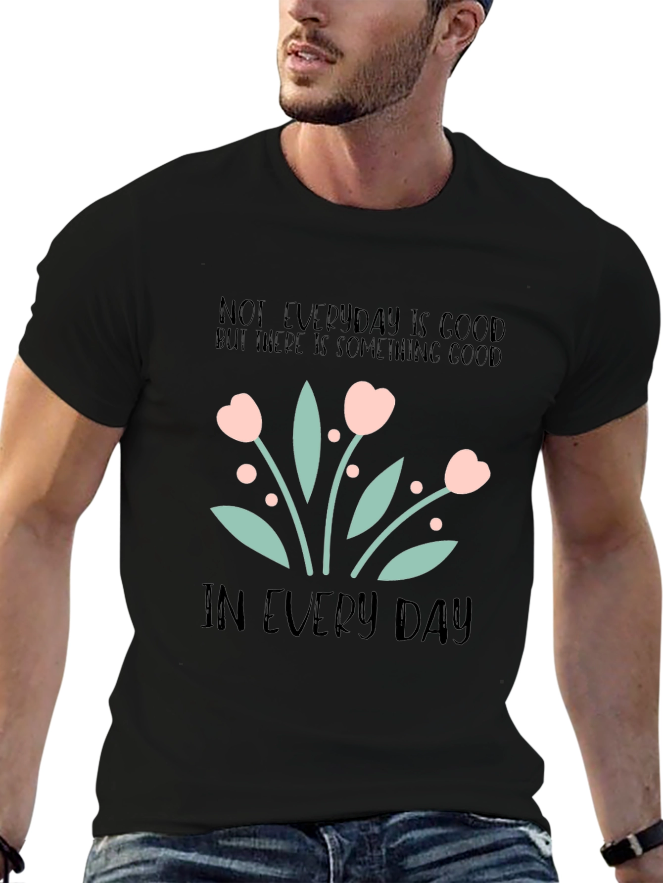 Inspirational Floral Graphic T-Shirt