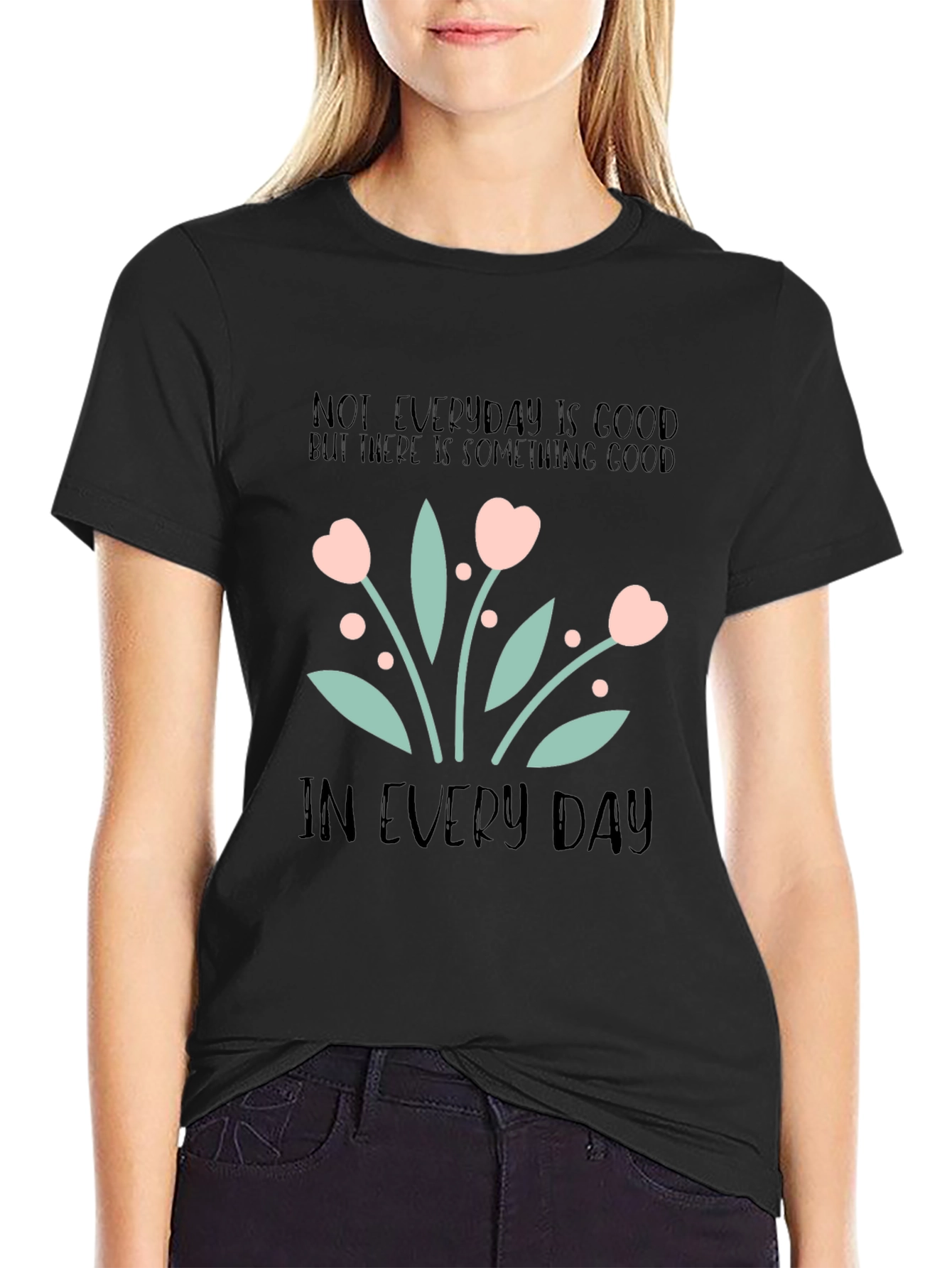 Inspirational Floral Graphic T-Shirt