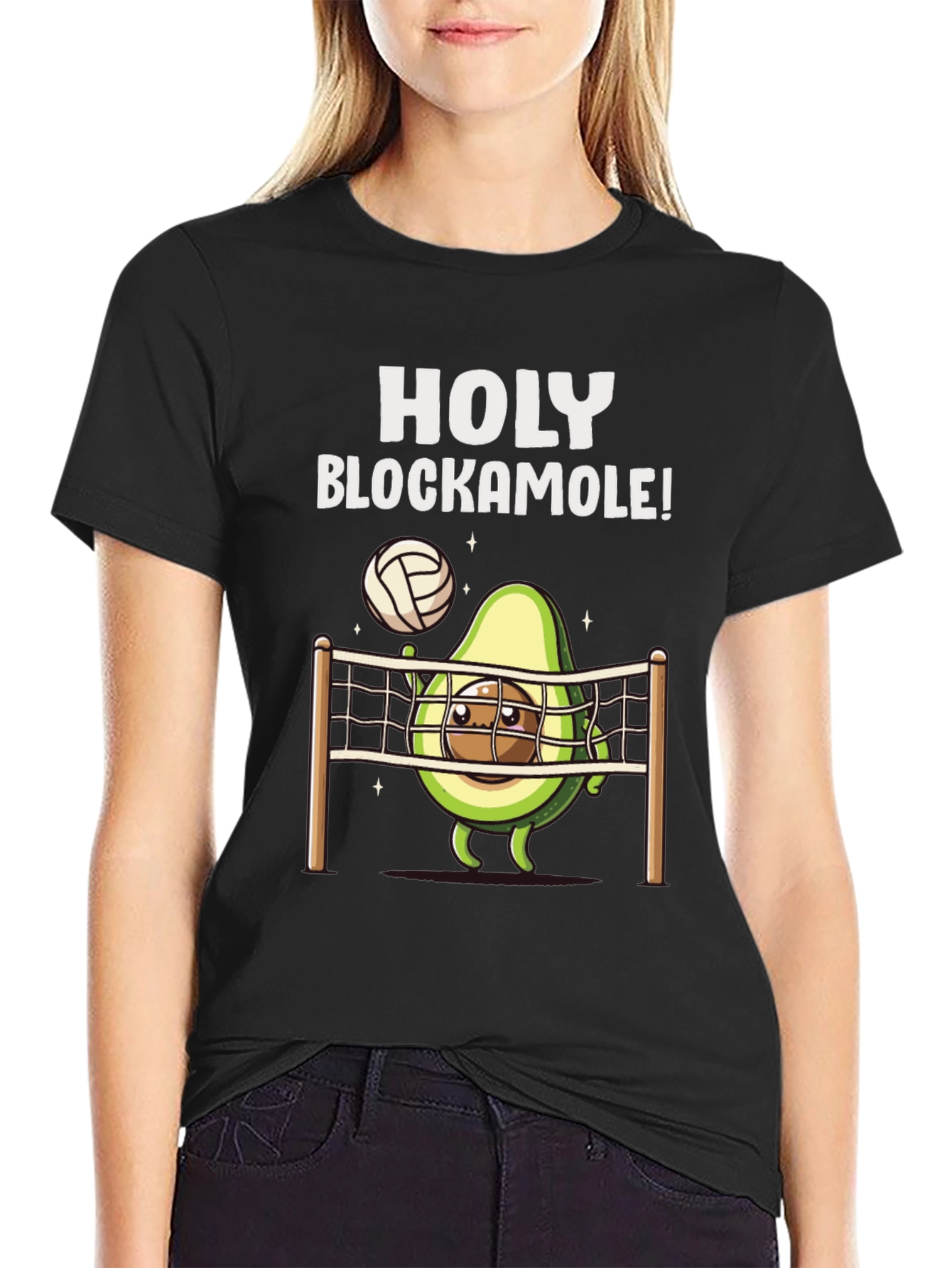 Holy Blockamole Avocado Volleyball T-Shirt