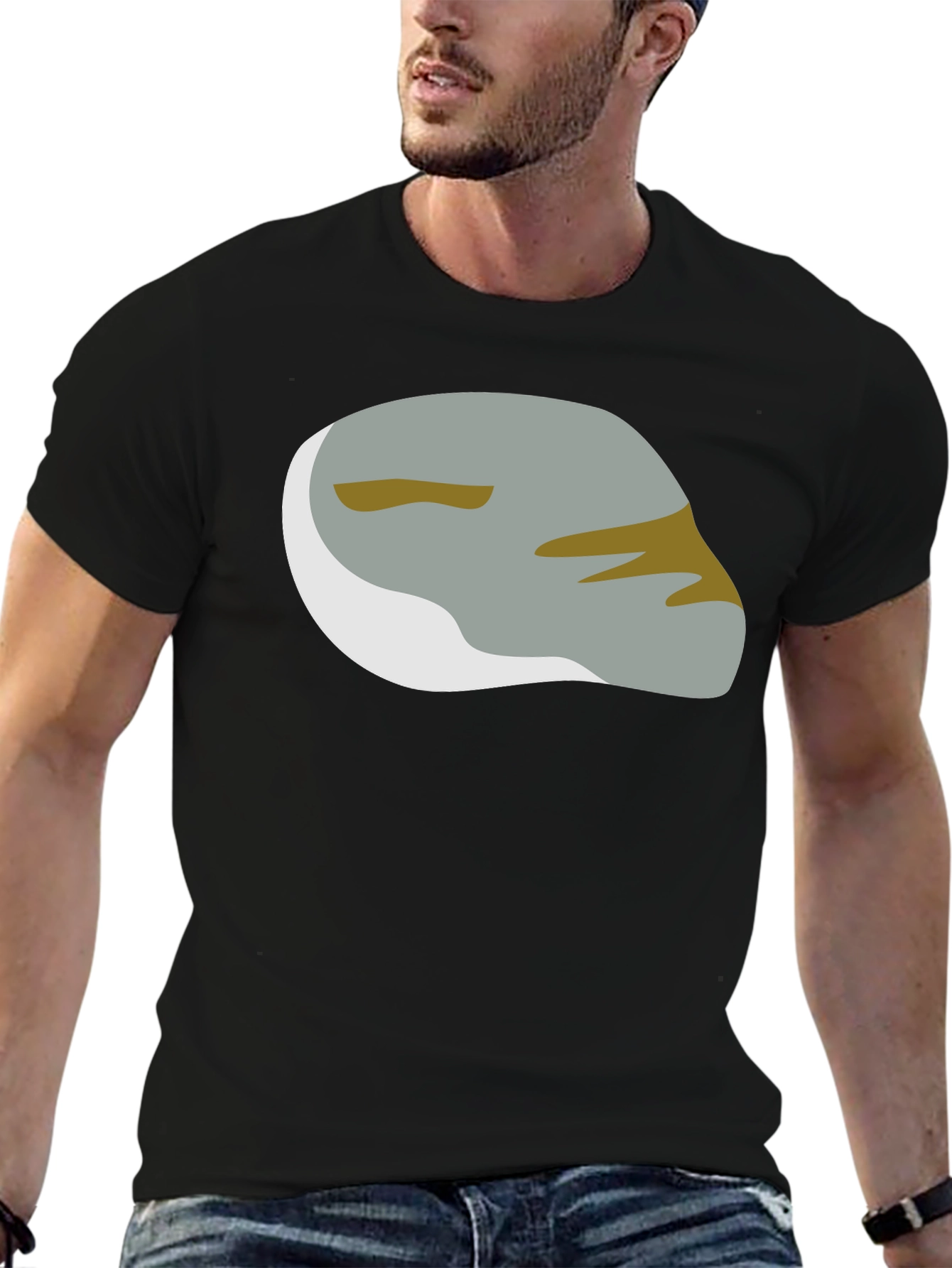 Abstract Rock Graphic Tee - Modern Black T-Shirt