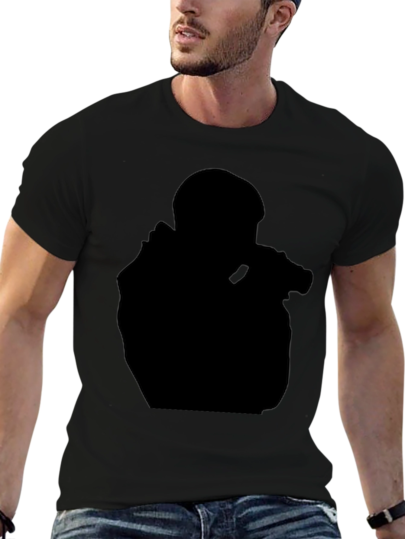 Silhouette Graphic Tee - Black Casual Shirt
