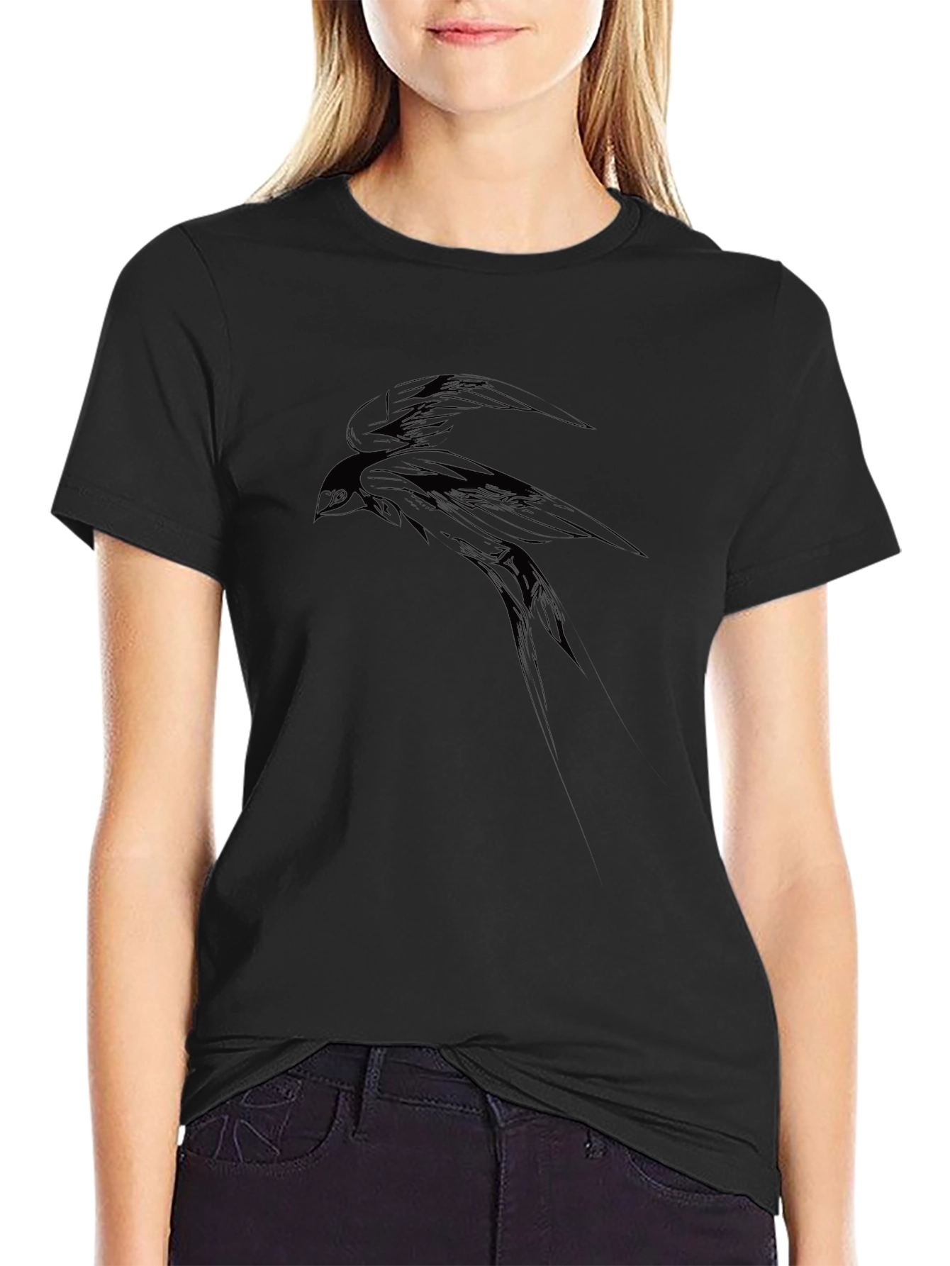 Raven Graphic Black T-Shirt