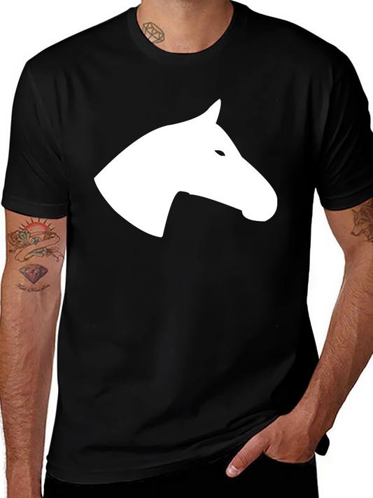 Black Horse Silhouette Tee - Stylish Graphic T-Shirt