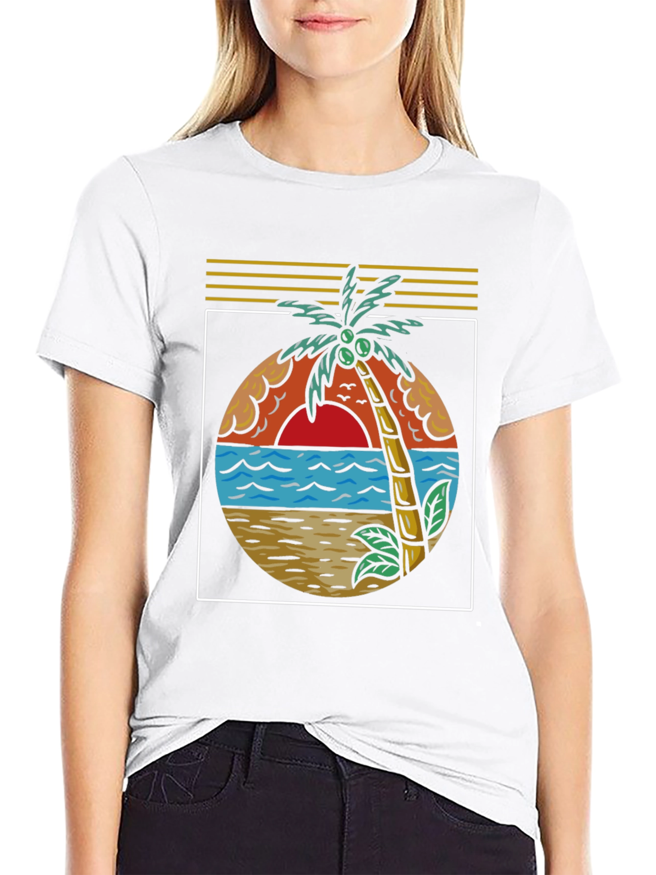 Tropical Palm Beach Graphic Tee
