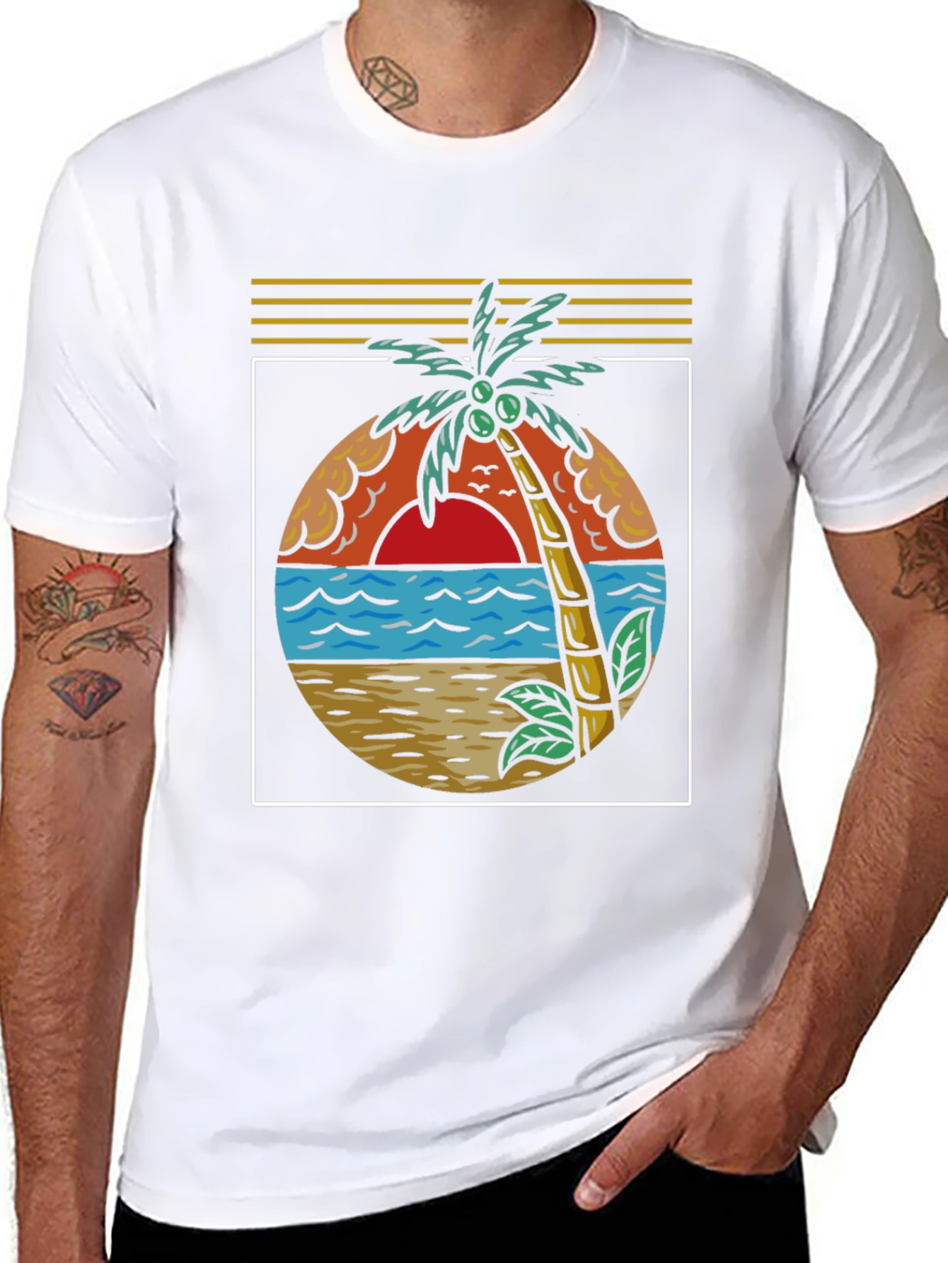 Tropical Palm Beach Graphic Tee