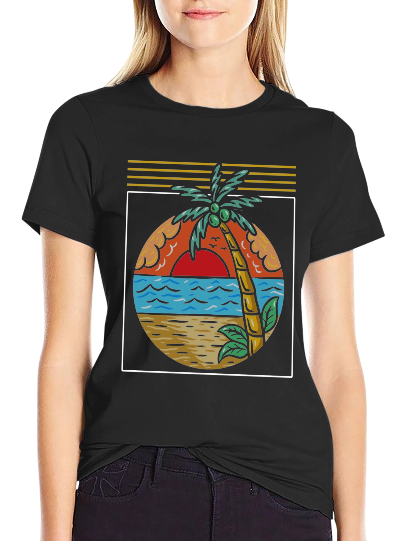 Tropical Palm Beach Graphic Tee