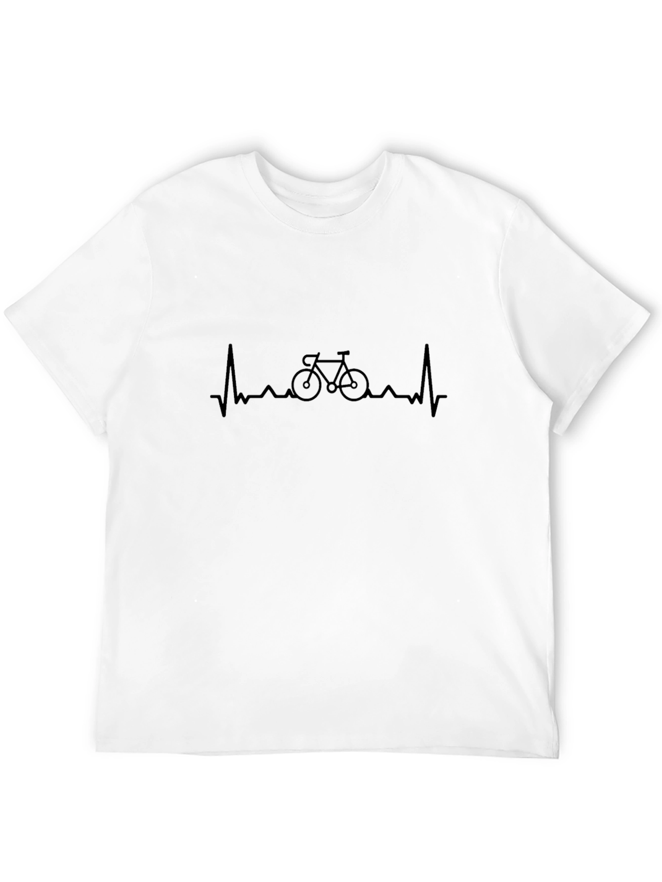 Cycling Heartbeat Black T-Shirt
