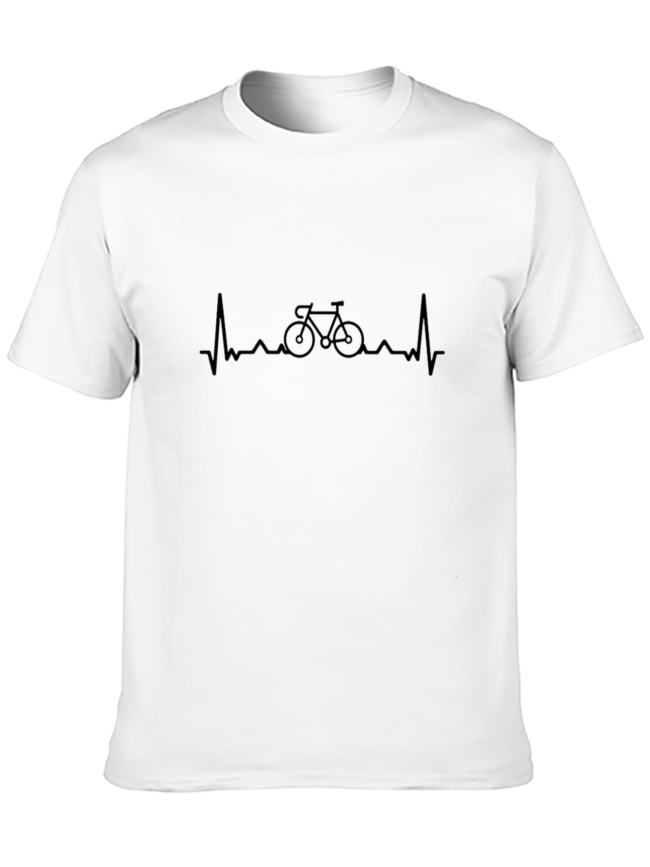 Cycling Heartbeat Black T-Shirt