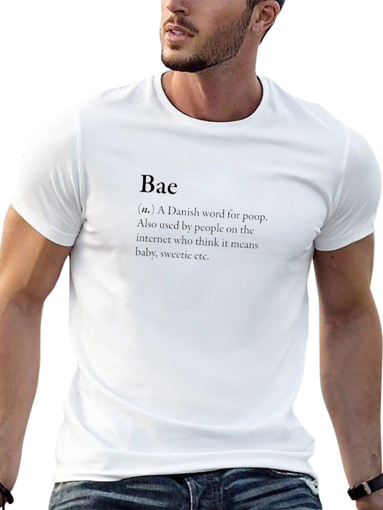 Humorous Bae Definition Black T-Shirt