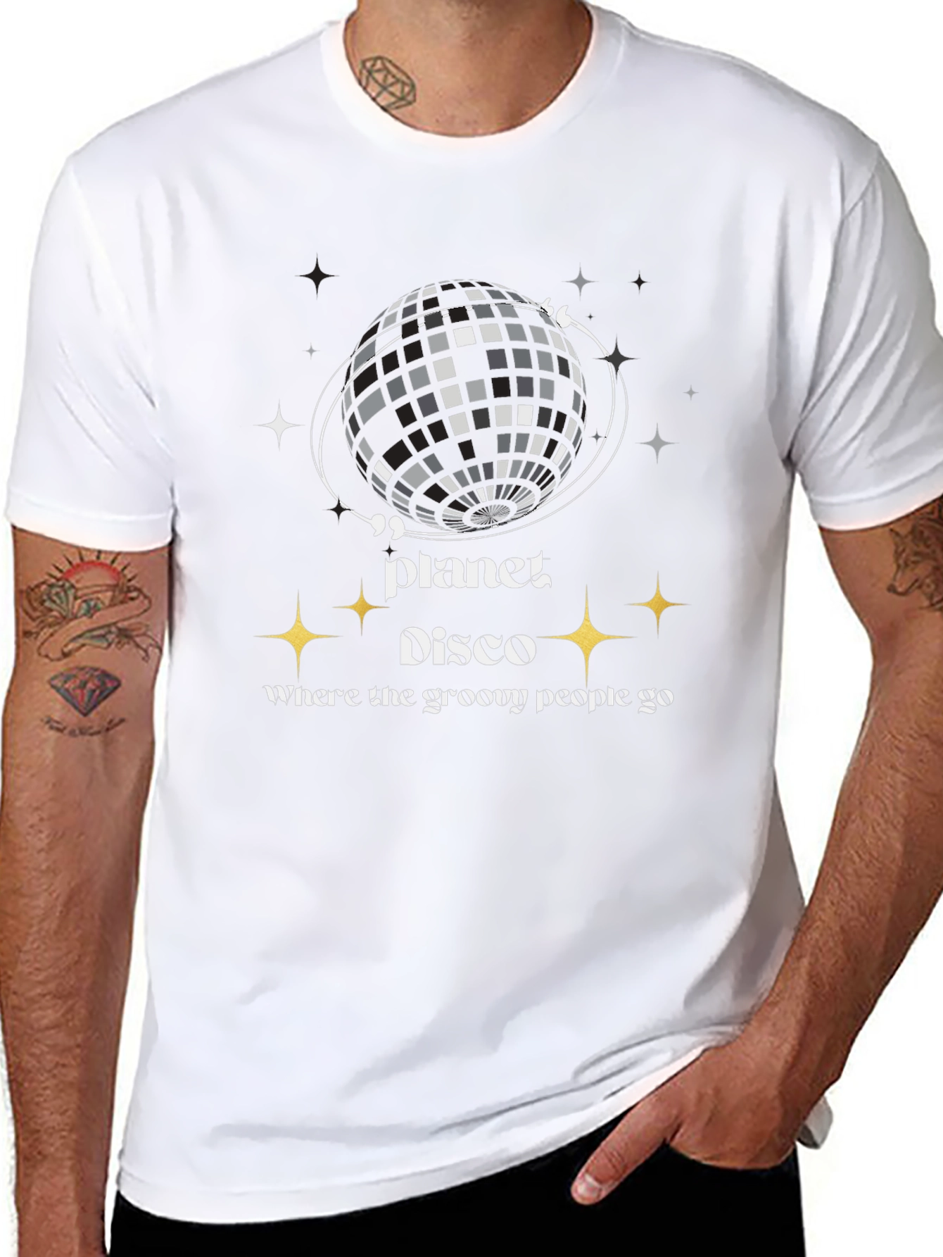 Planet Disco T-Shirt Groovy Graphic Tee