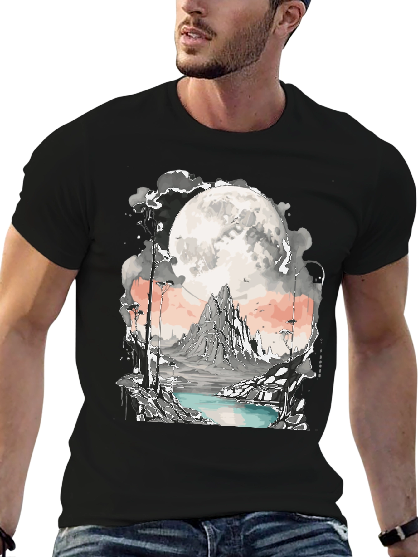Fantasy Moonscape Graphic Tee