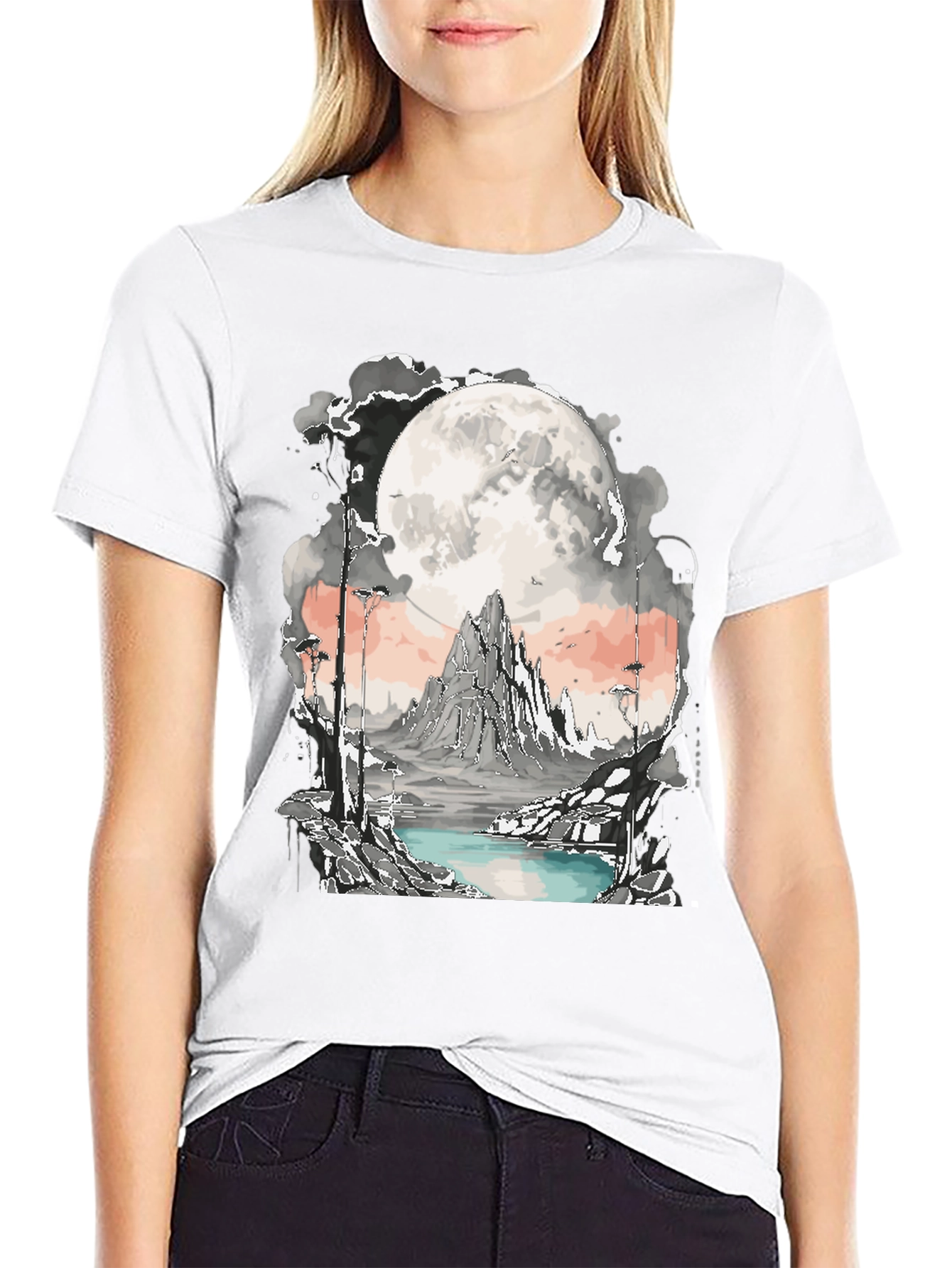 Fantasy Moonscape Graphic Tee