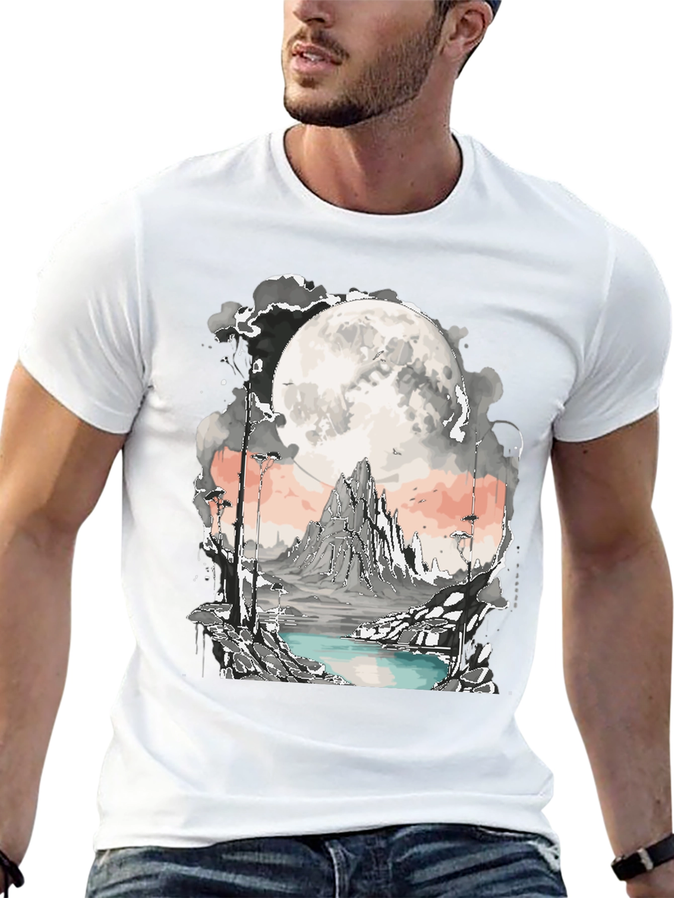 Fantasy Moonscape Graphic Tee