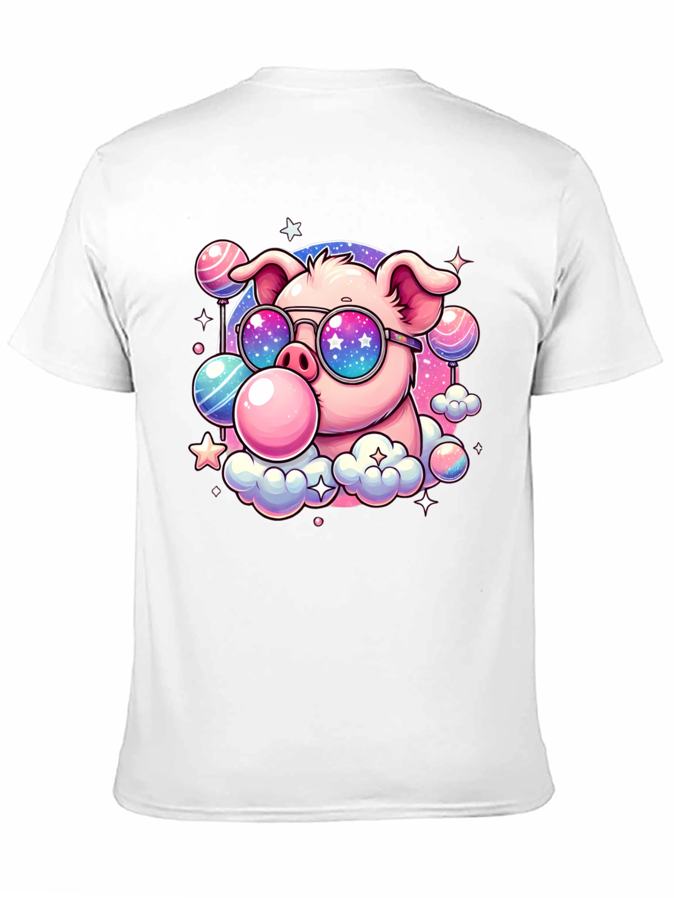 Cool Pig Bubble Gum Graphic Tee - Black