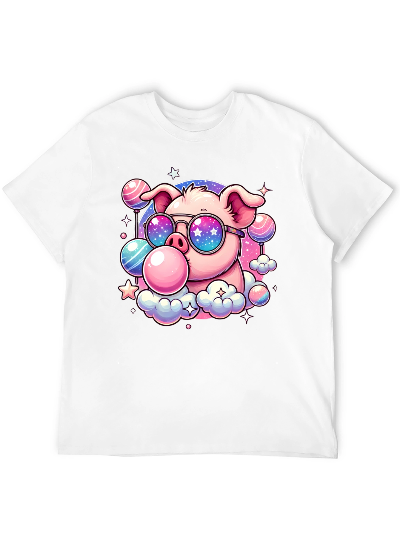 Cool Pig Bubble Gum Graphic Tee - Black