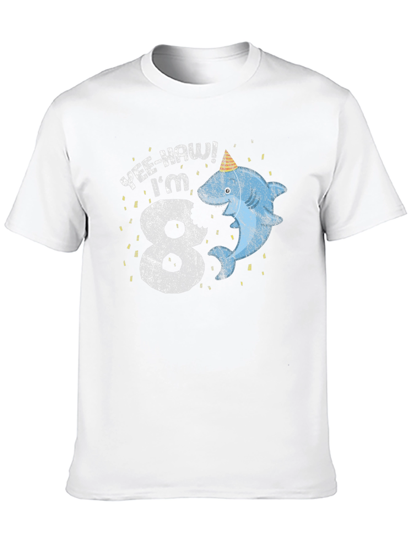 Yee-Haw! Im 8 Shark Birthday T-Shirt
