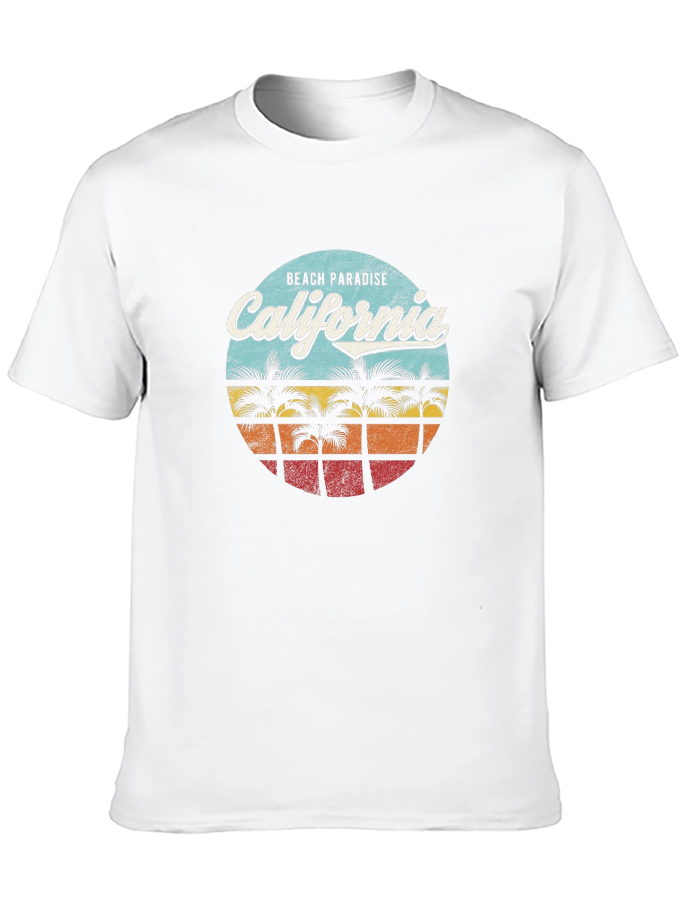 California Beach Paradise Graphic T-Shirt