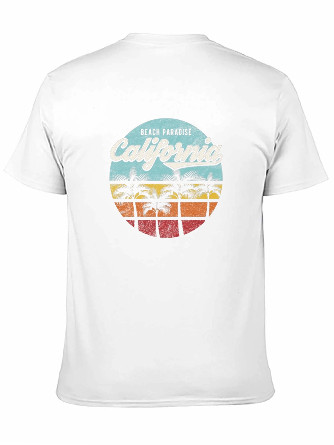 California Beach Paradise Graphic T-Shirt