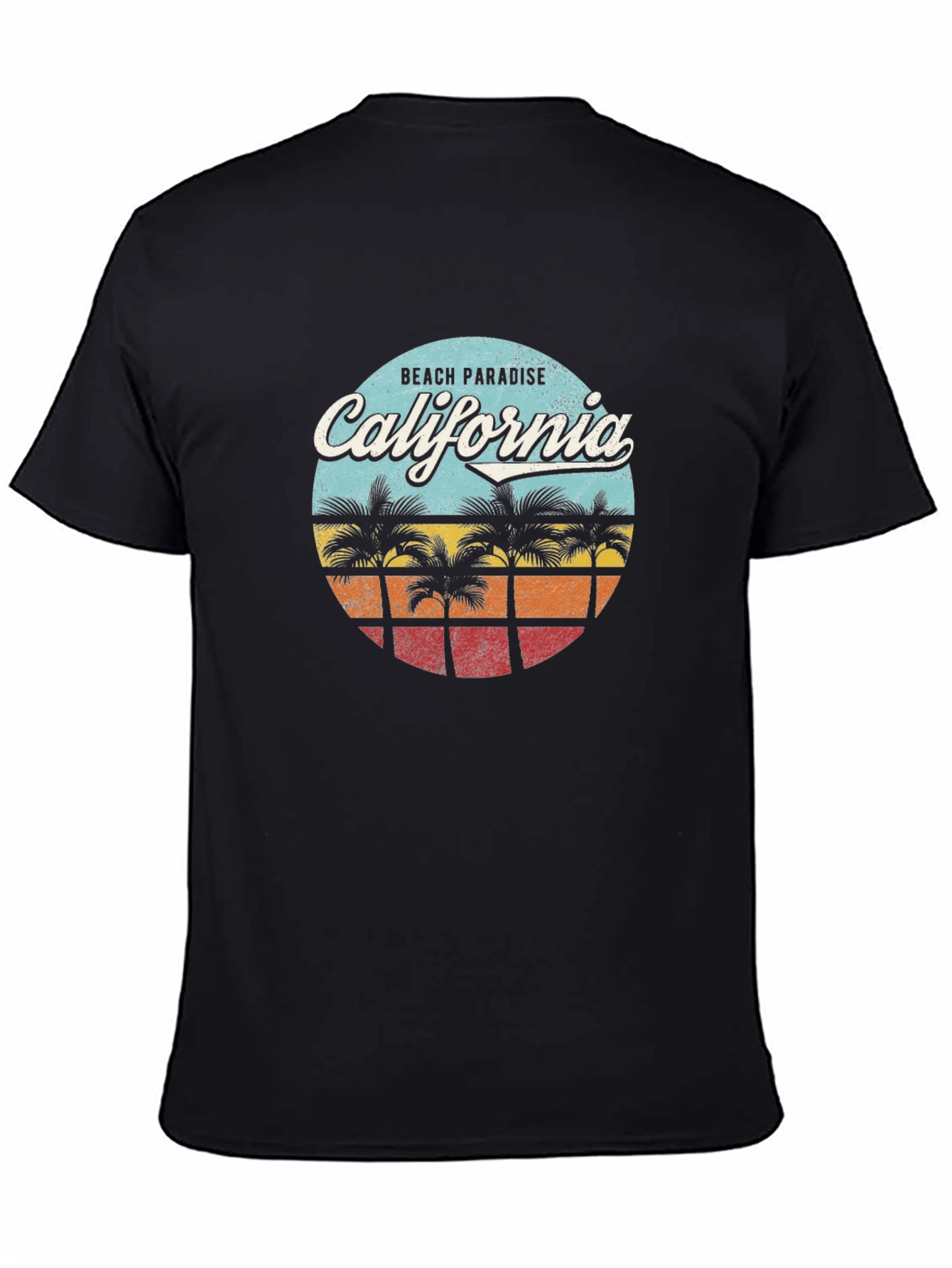 California Beach Paradise Graphic T-Shirt