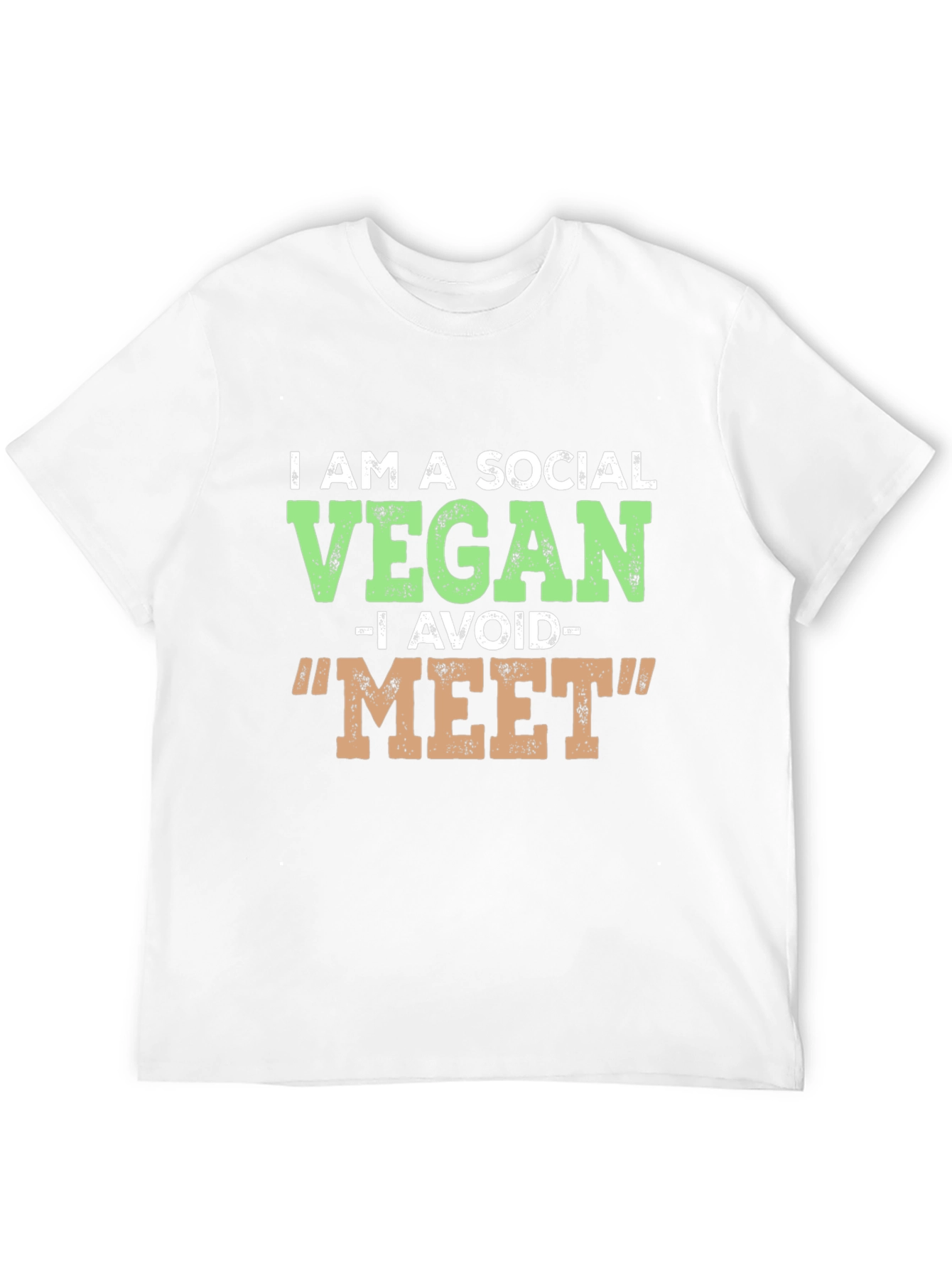 Social Vegan Graphic T-Shirt - Avoid Meat!