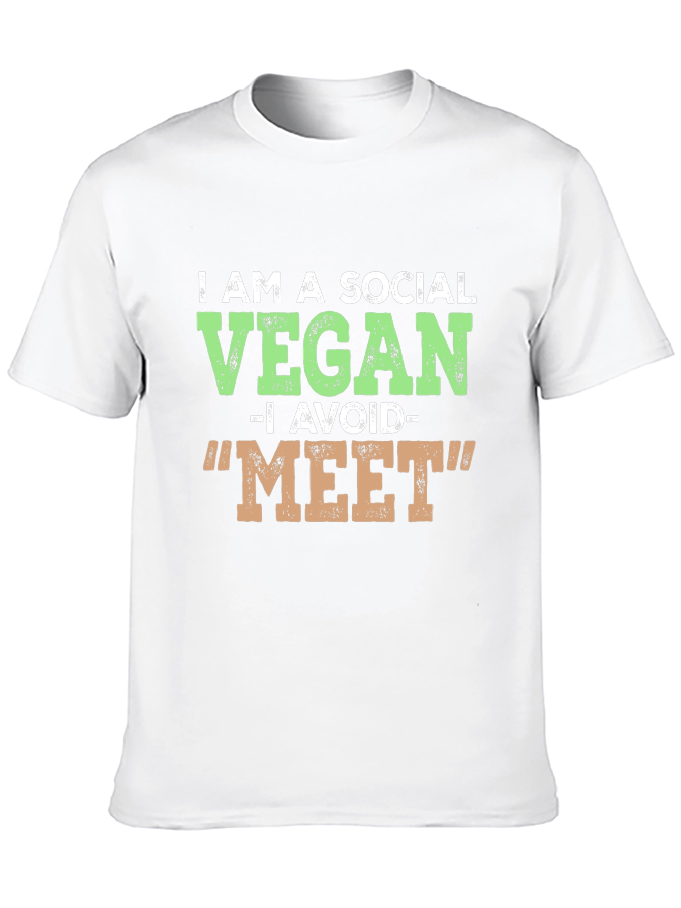 Social Vegan Graphic T-Shirt - Avoid Meat!
