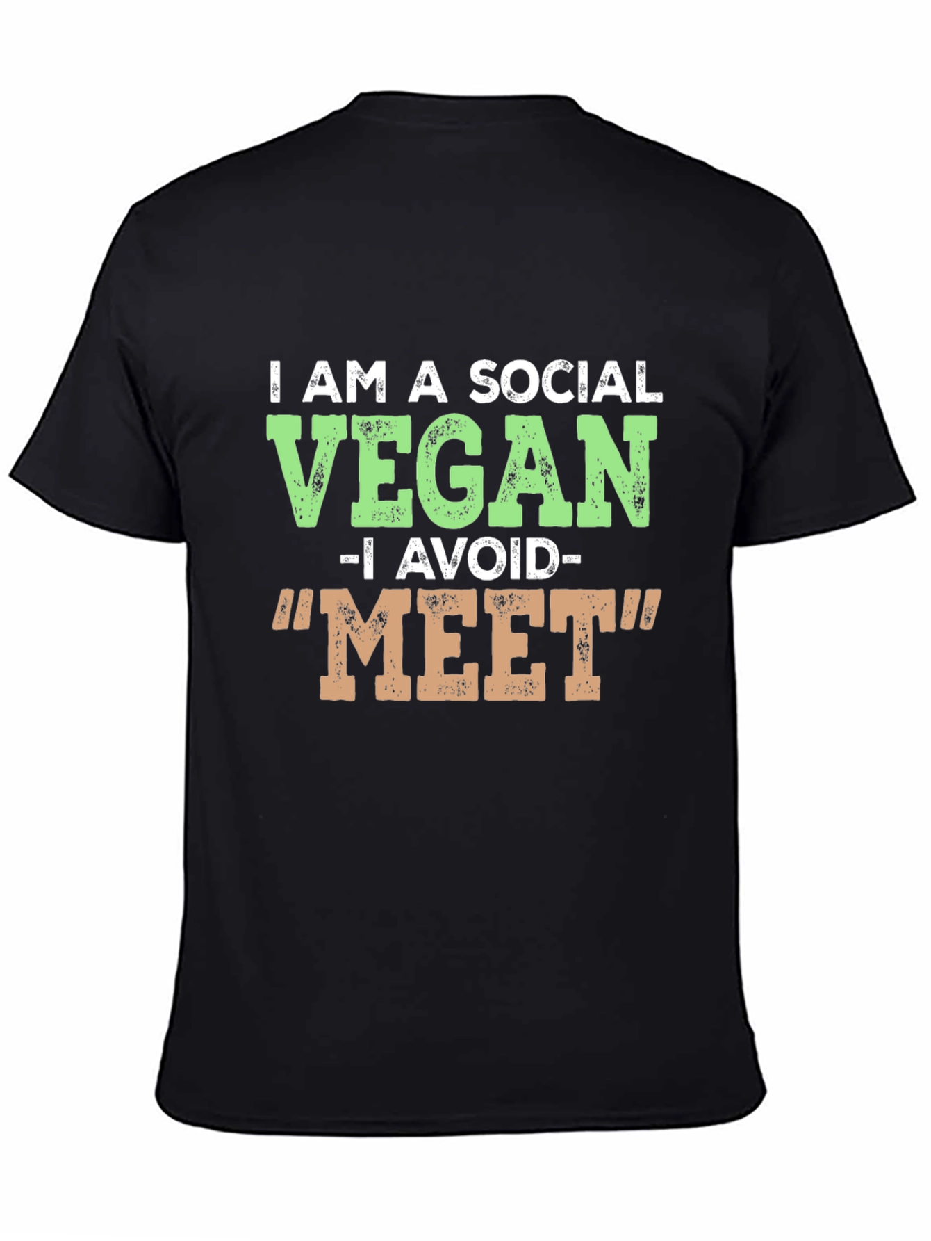 Social Vegan Graphic T-Shirt - Avoid Meat!