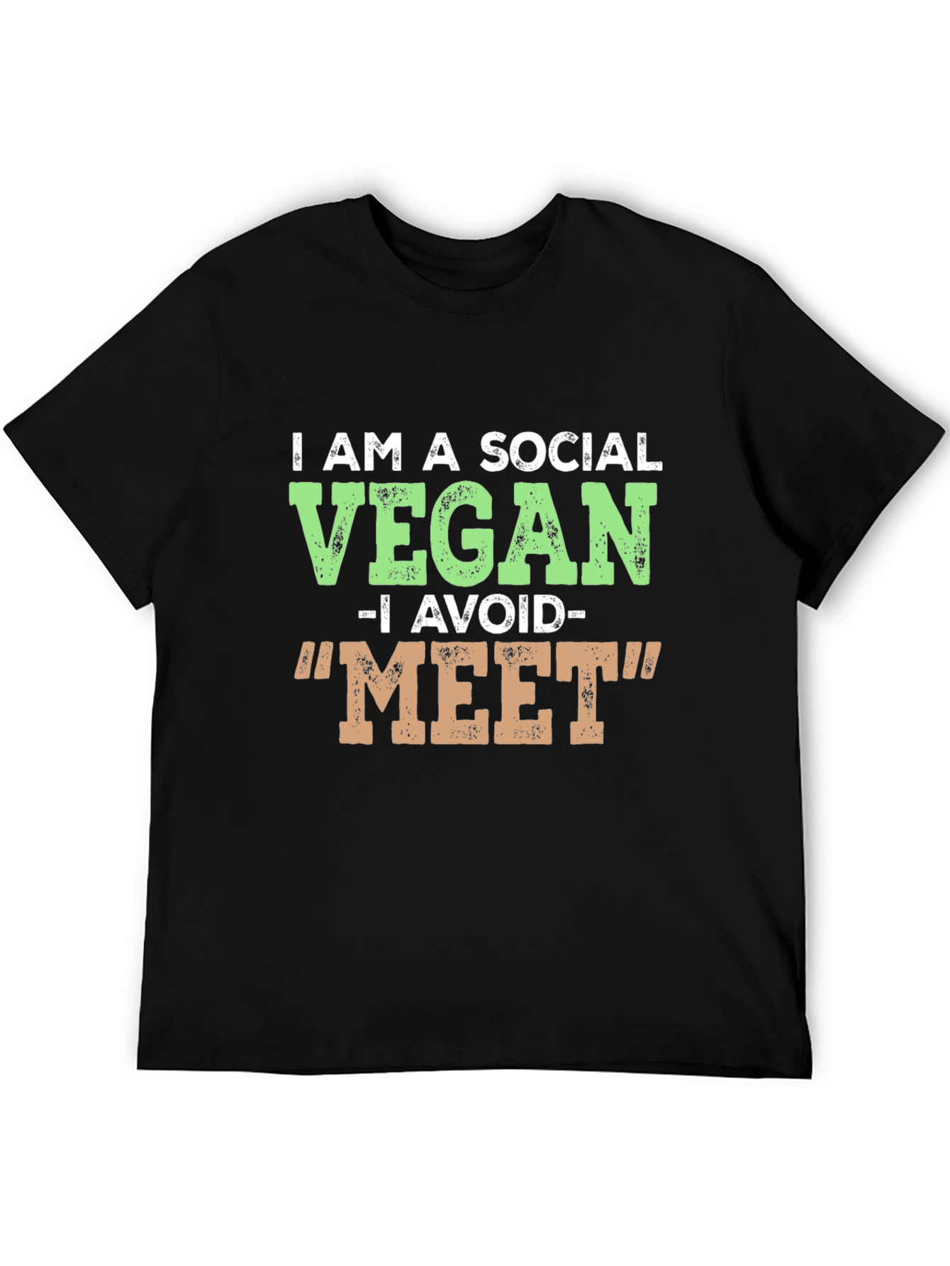 Social Vegan Graphic T-Shirt - Avoid Meat!