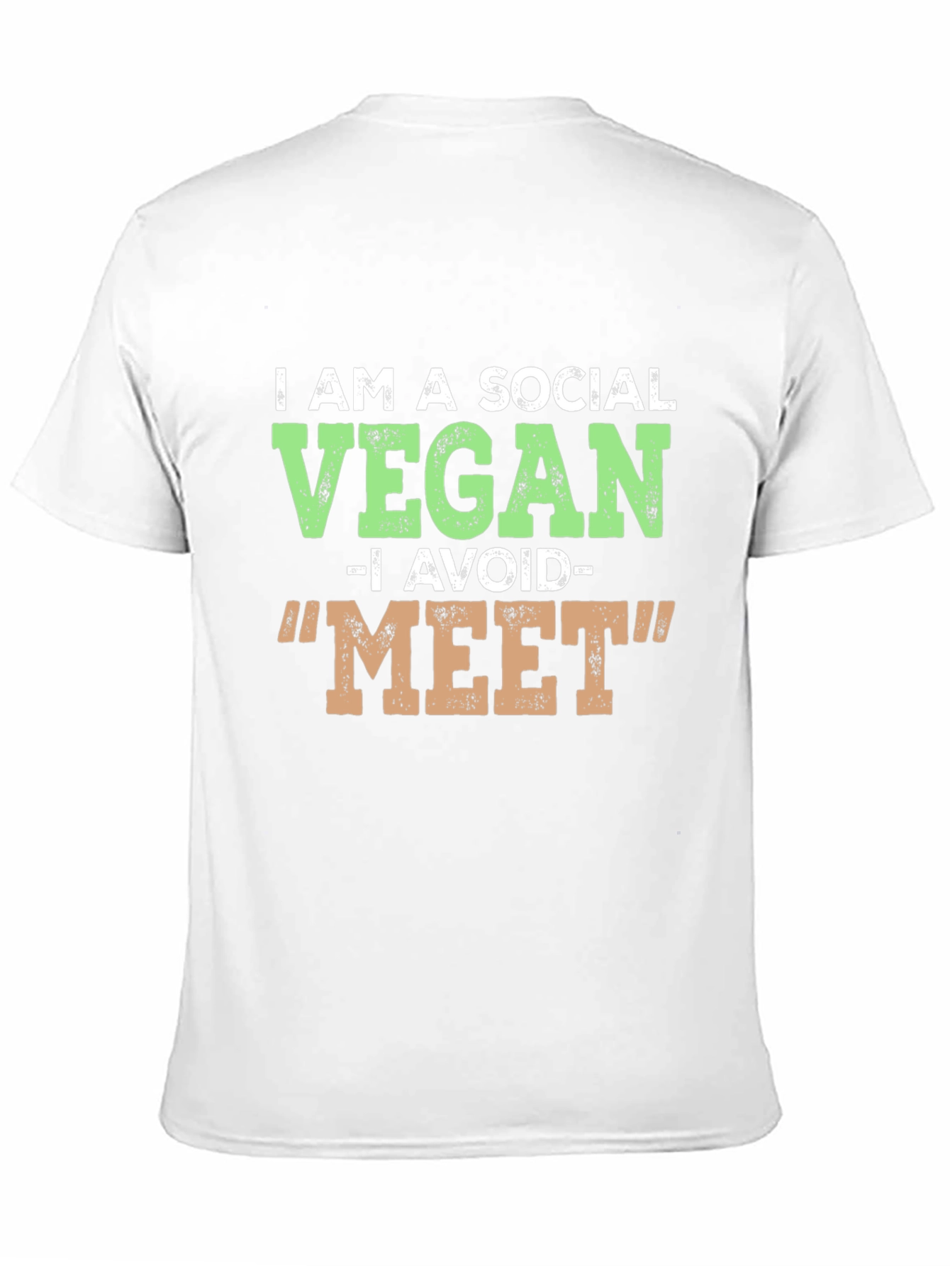 Social Vegan Graphic T-Shirt - Avoid Meat!