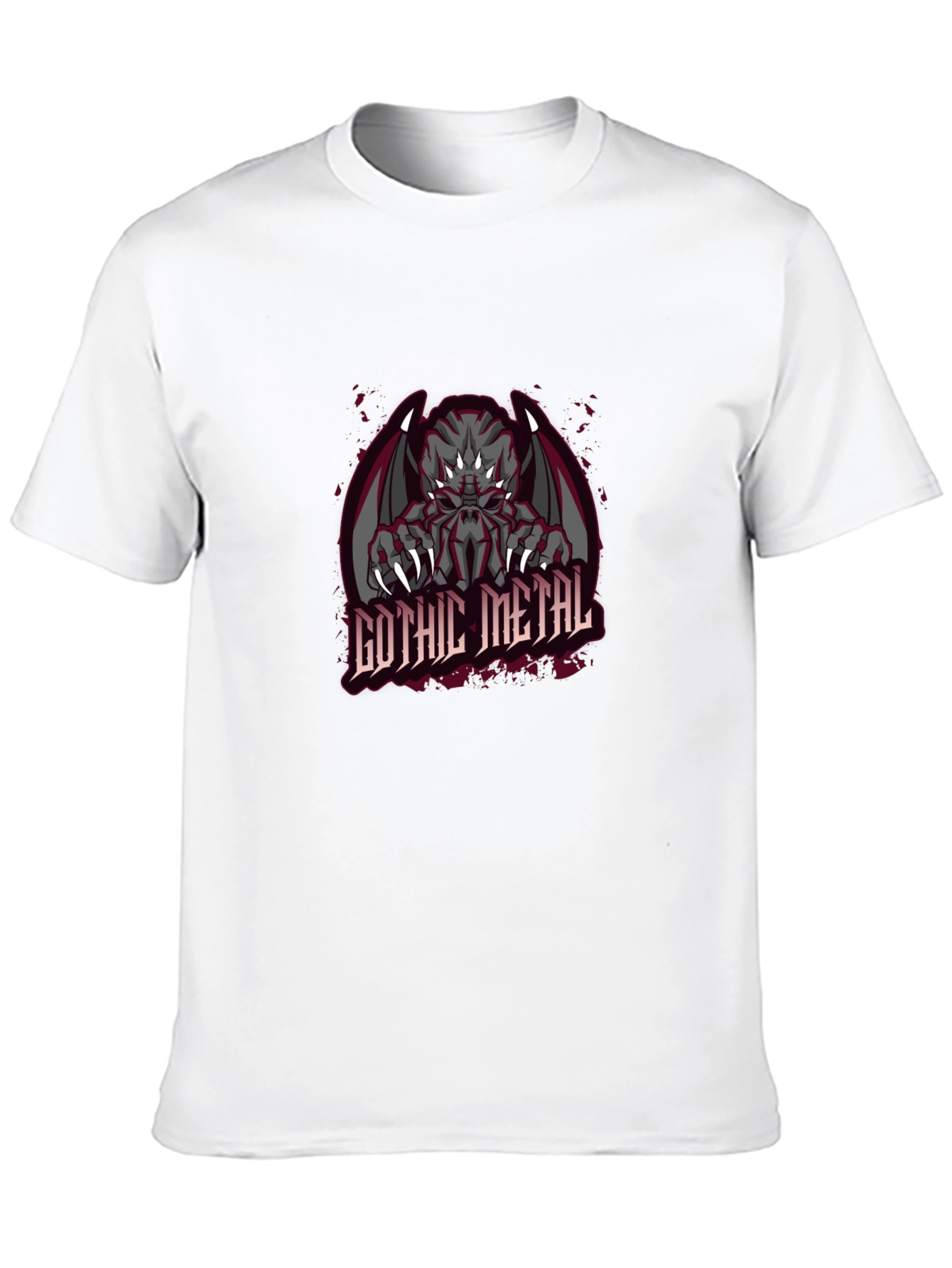 Gothic Metal Monster Graphic T-Shirt