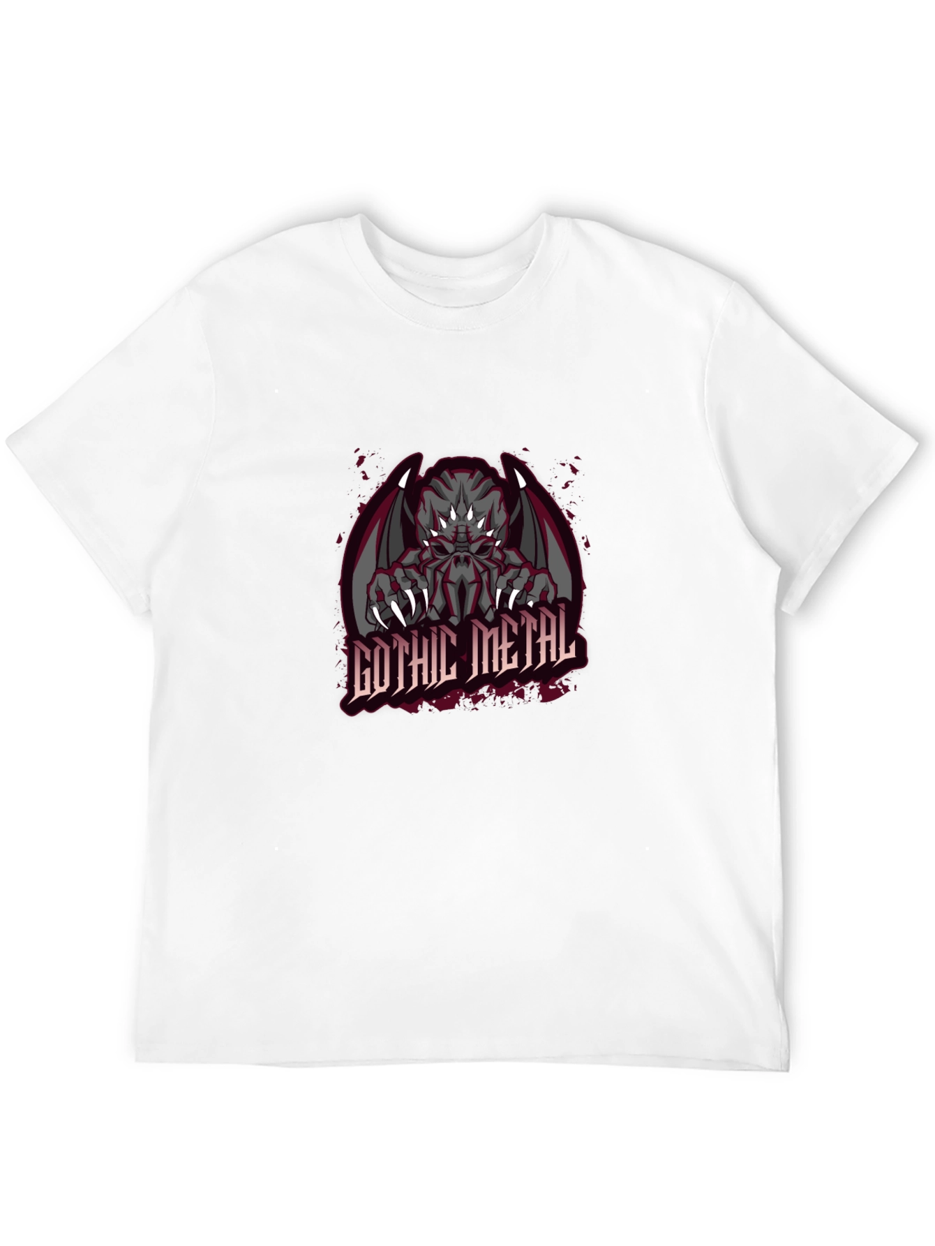 Gothic Metal Monster Graphic T-Shirt