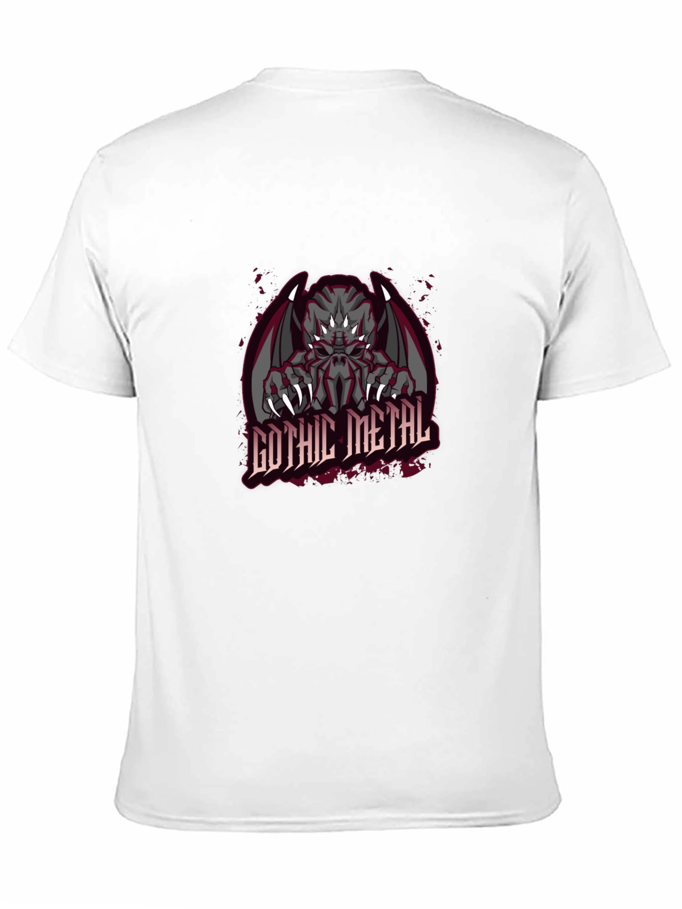 Gothic Metal Monster Graphic T-Shirt