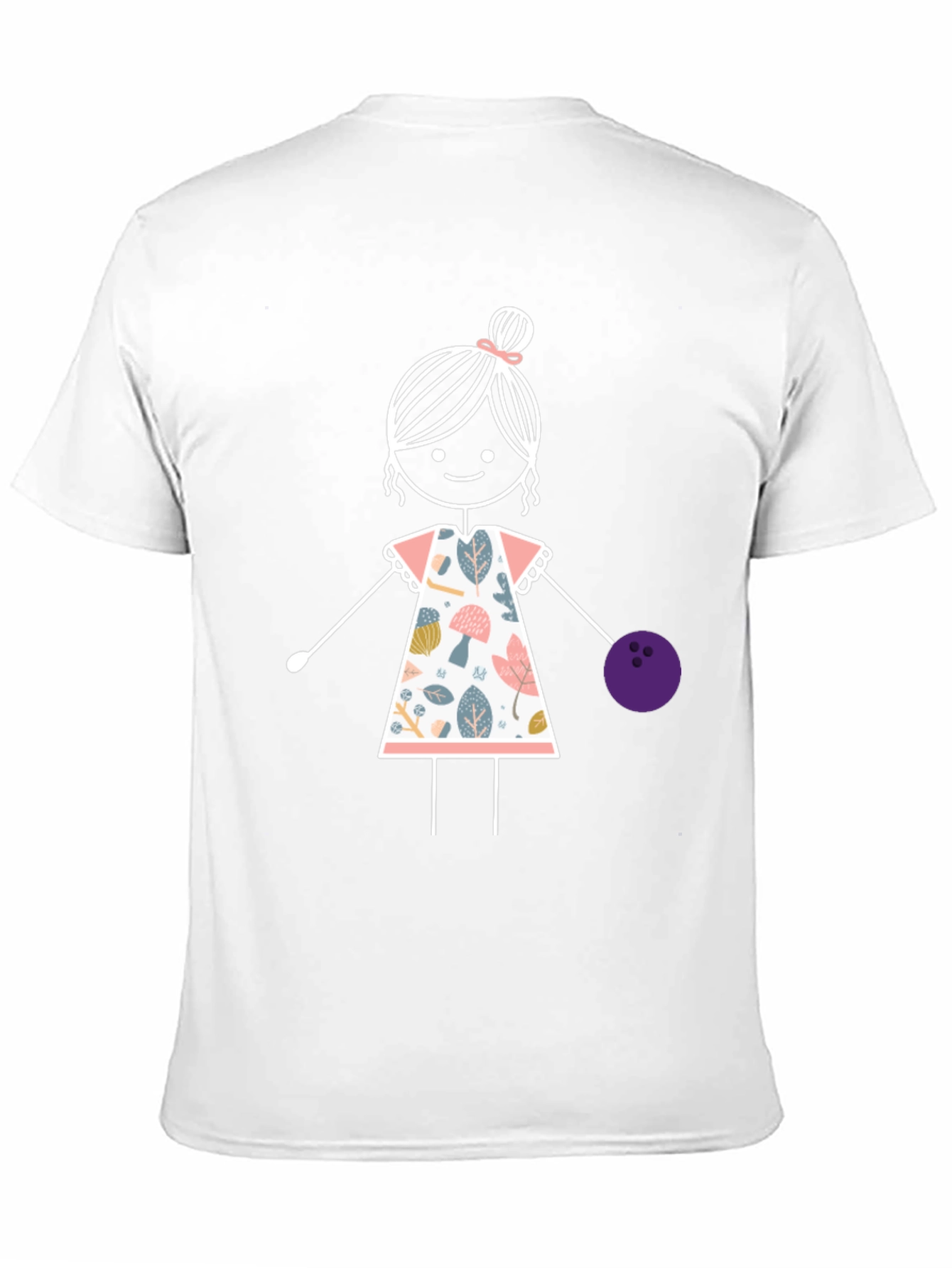 Girl Bowling T-Shirt: Fun Floral Design