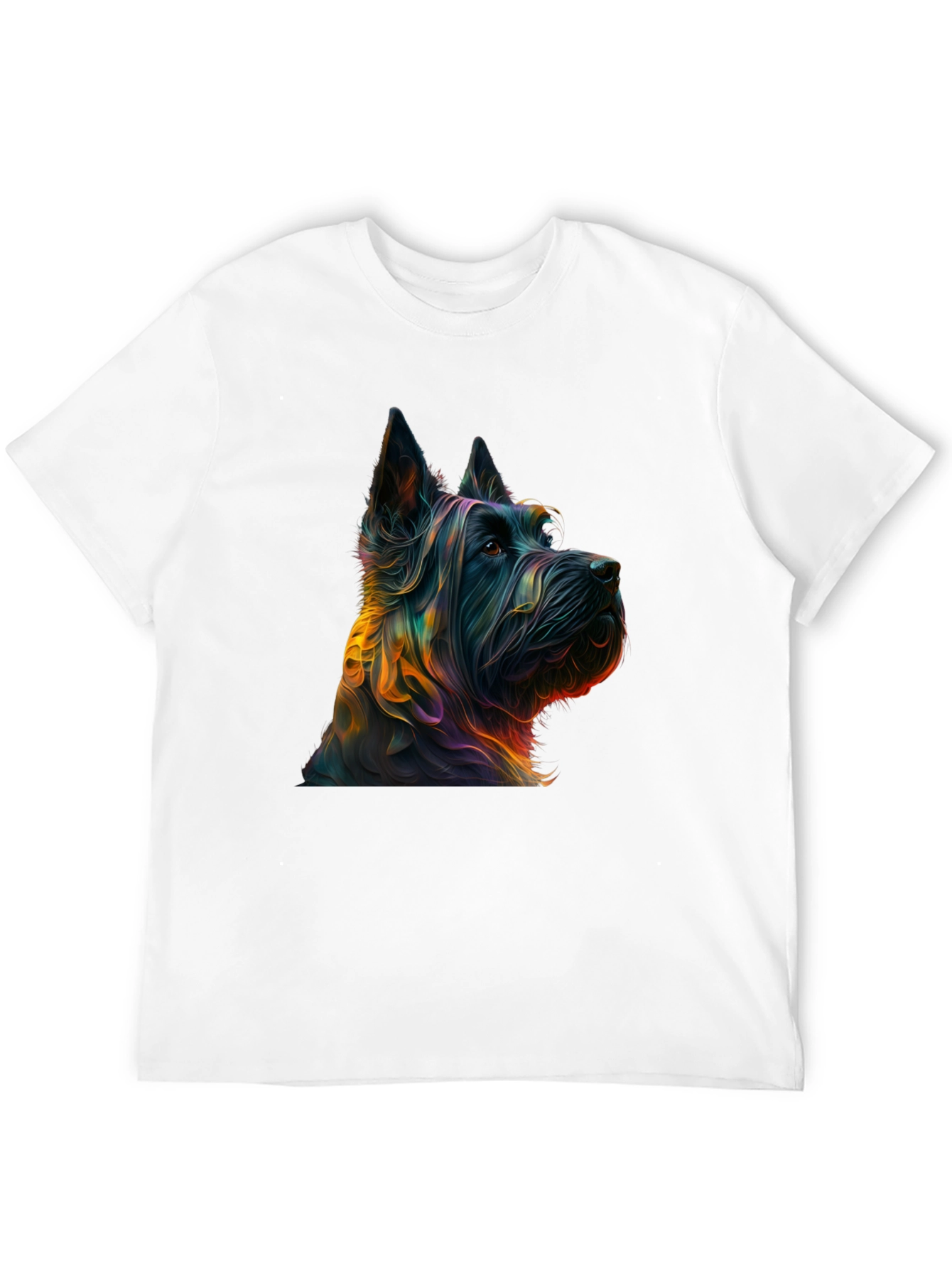 Dog Breed Graphic Print Black Tee