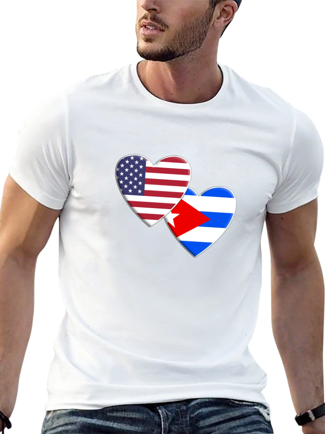 USA Cuba Love Heart T-Shirt