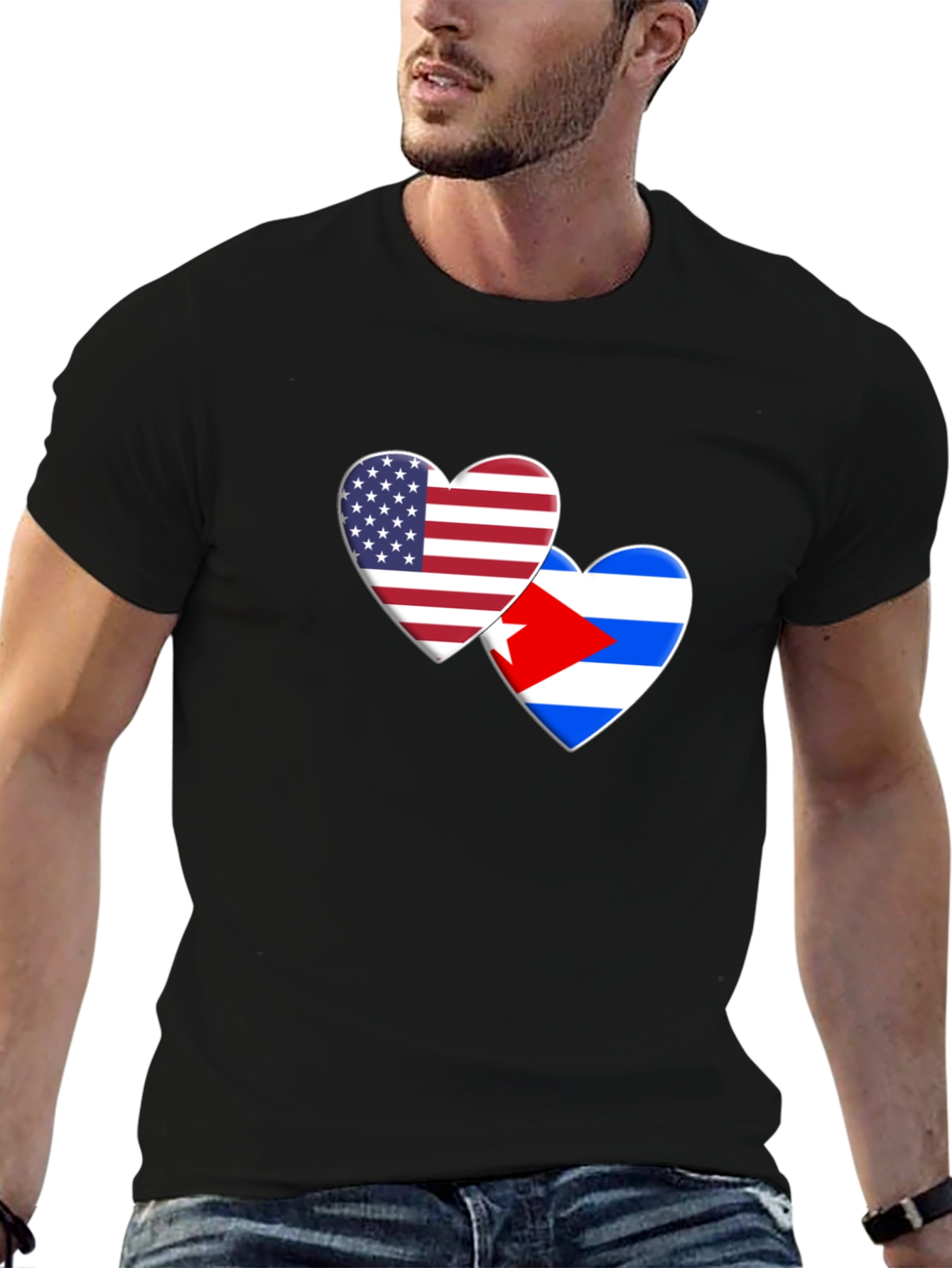 USA Cuba Love Heart T-Shirt