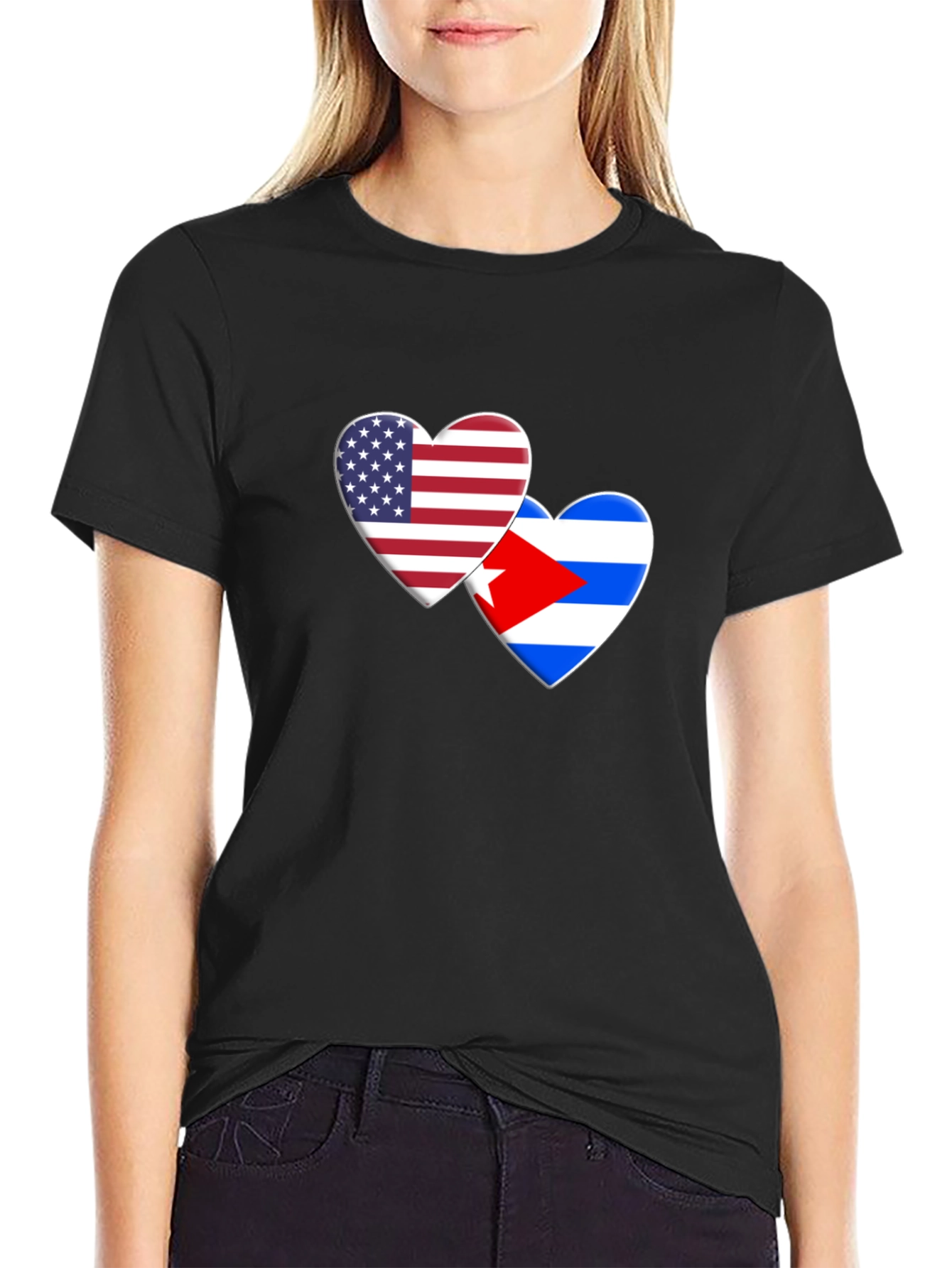 USA Cuba Love Heart T-Shirt