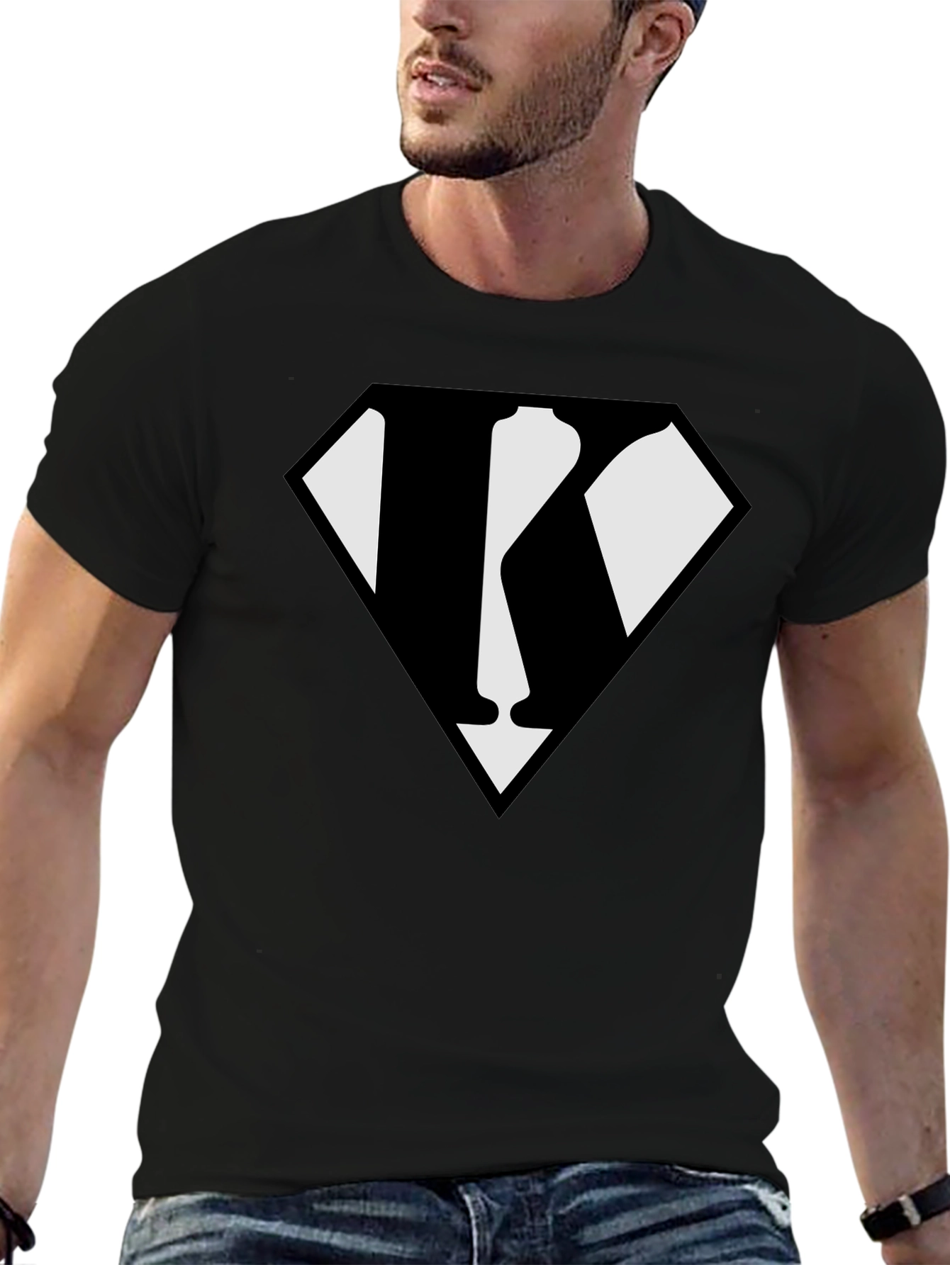 Black T-Shirt with K Logo