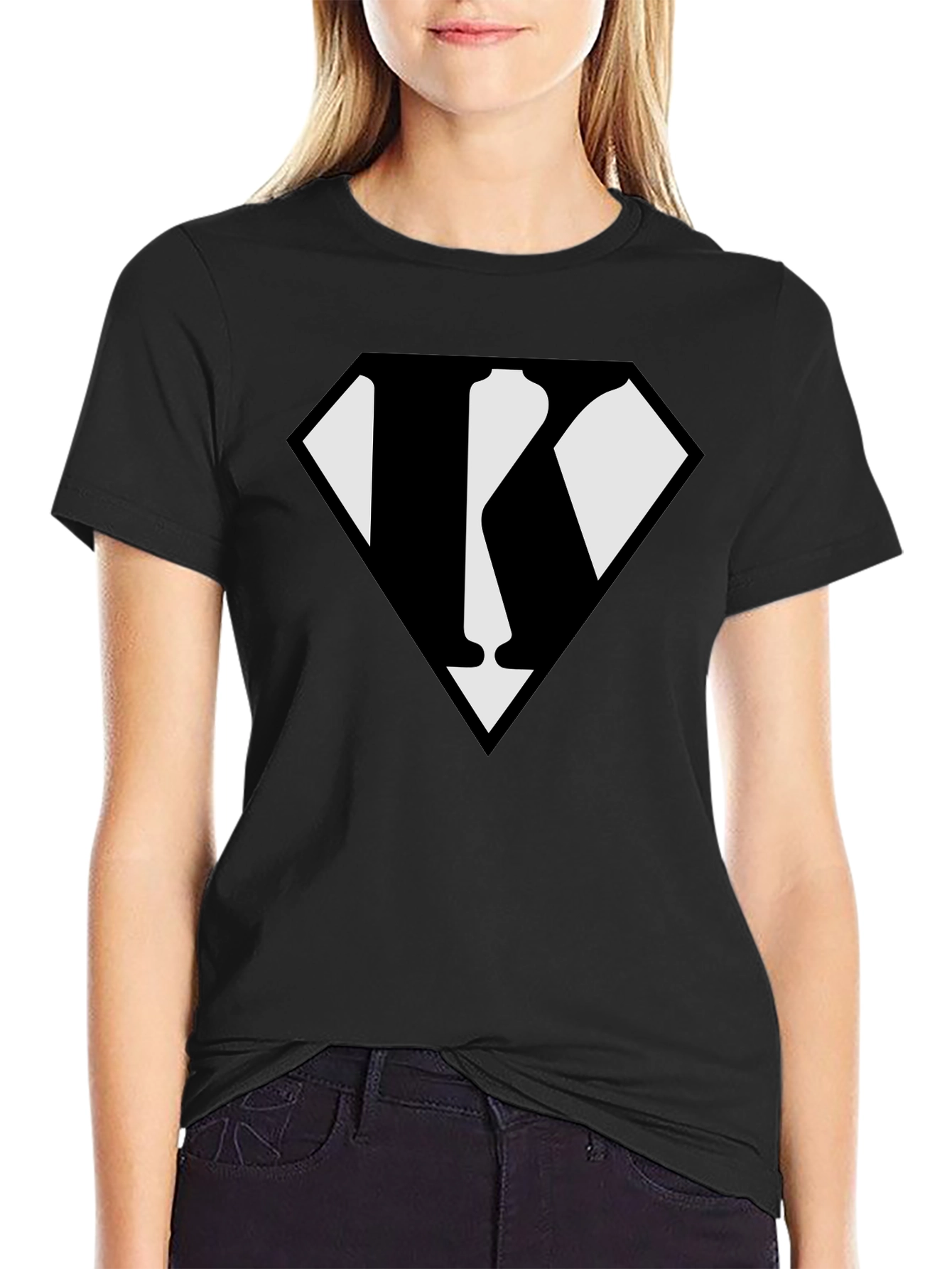Black T-Shirt with K Logo