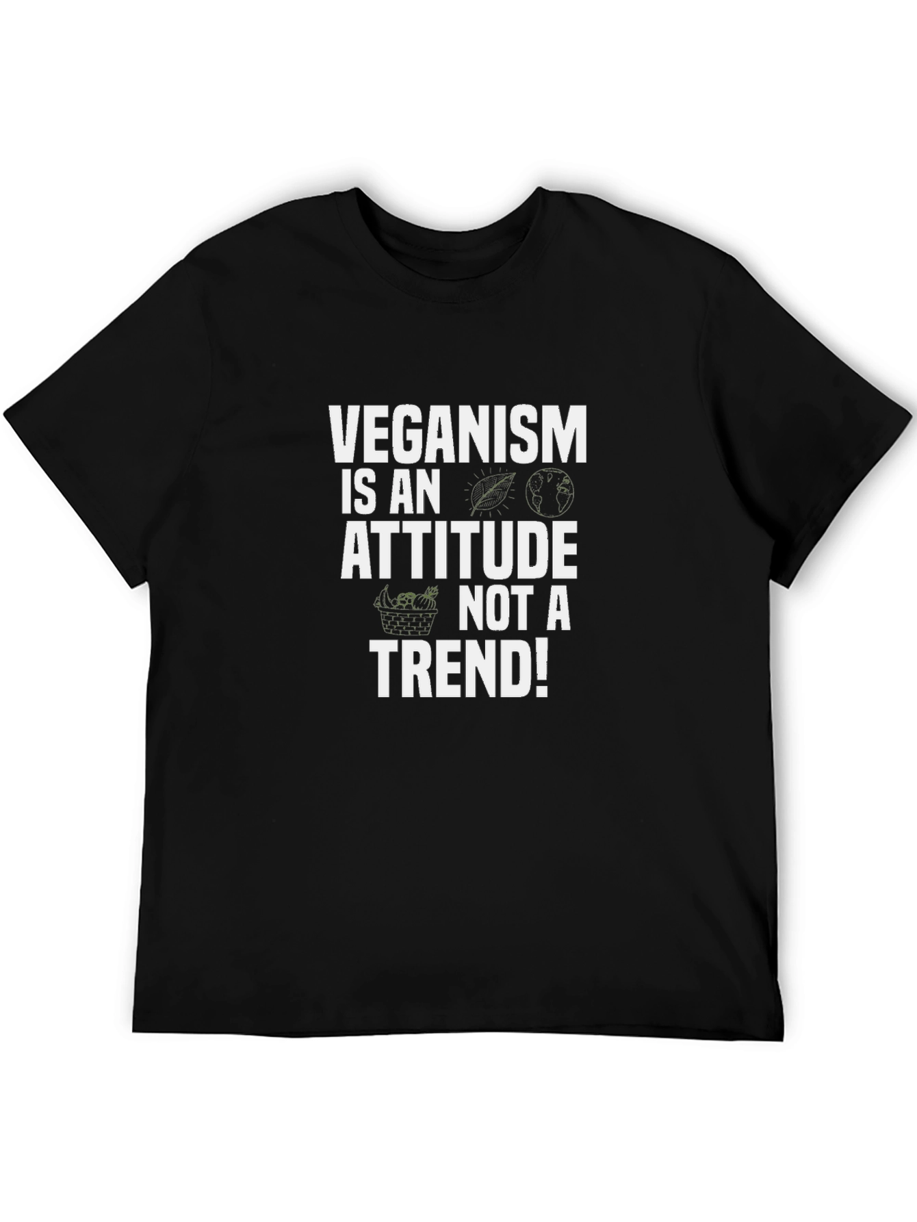 Veganism Attitude T-Shirt - Black