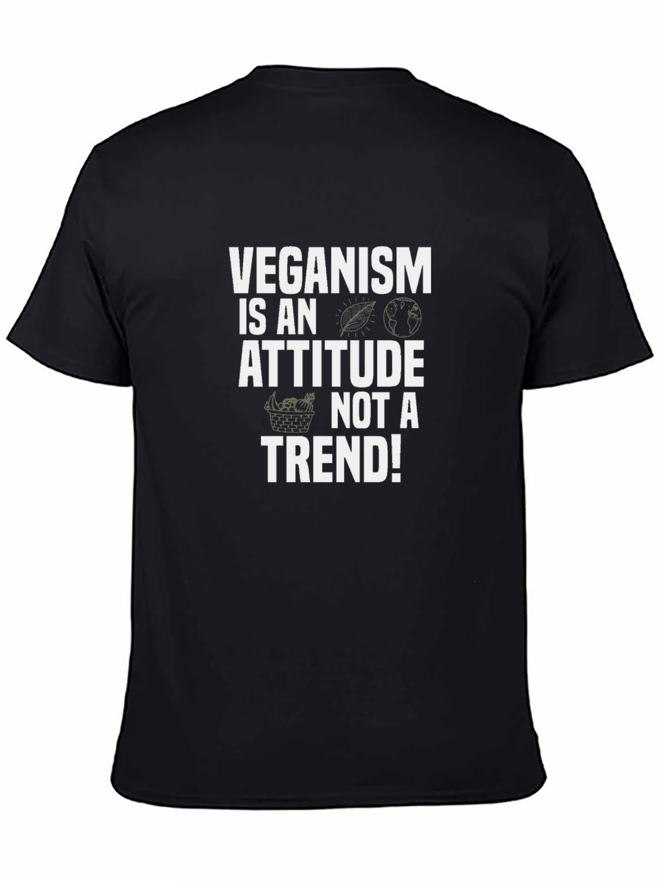 Veganism Attitude T-Shirt - Black