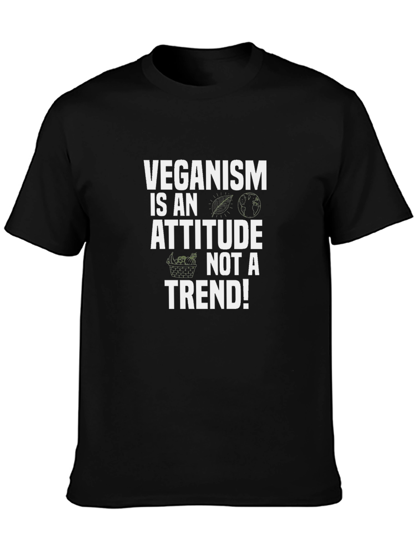 Veganism Attitude T-Shirt - Black