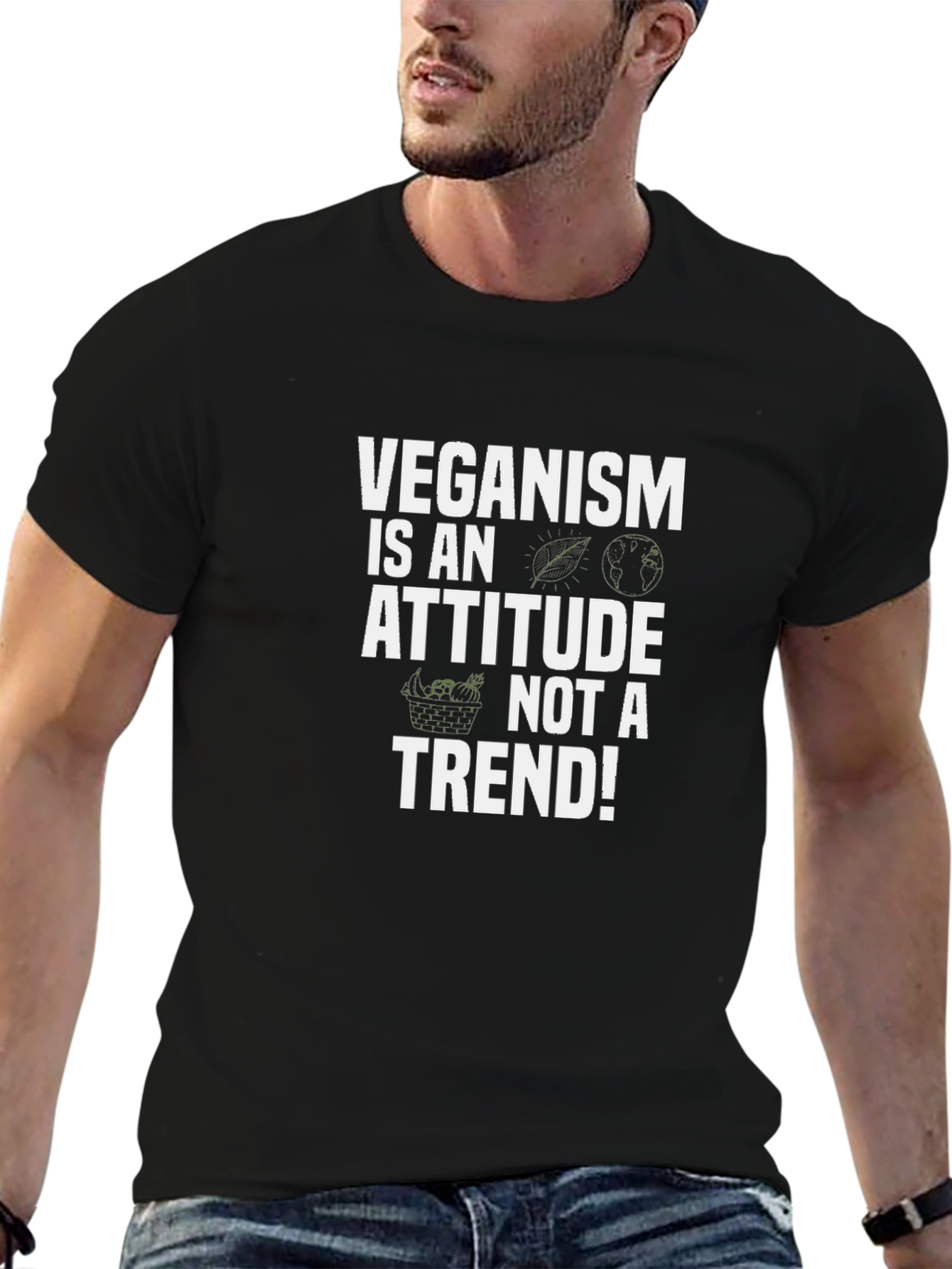Veganism Attitude T-Shirt - Black