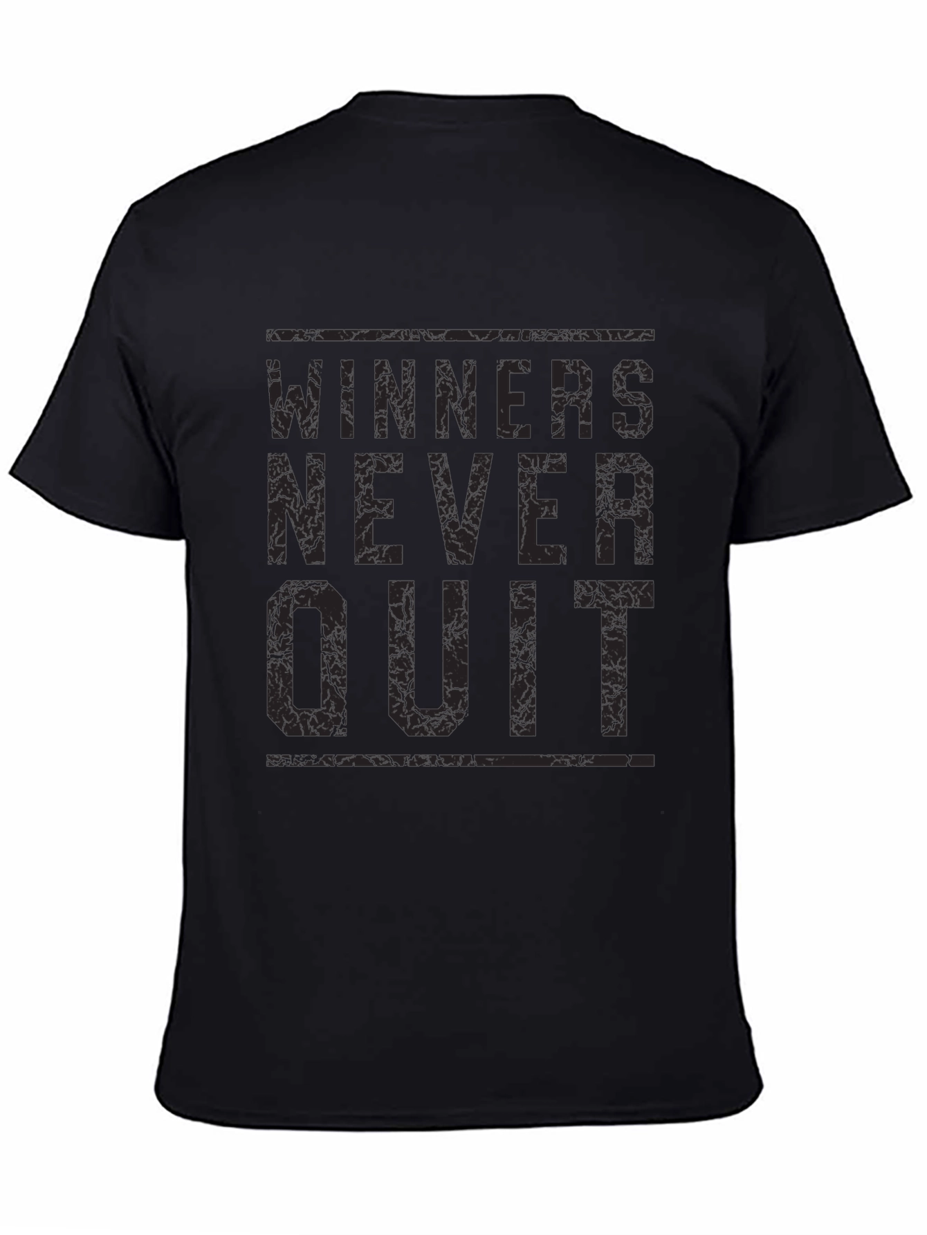 Winners Never Quit Graphic Tee - Motivational T-Shirt