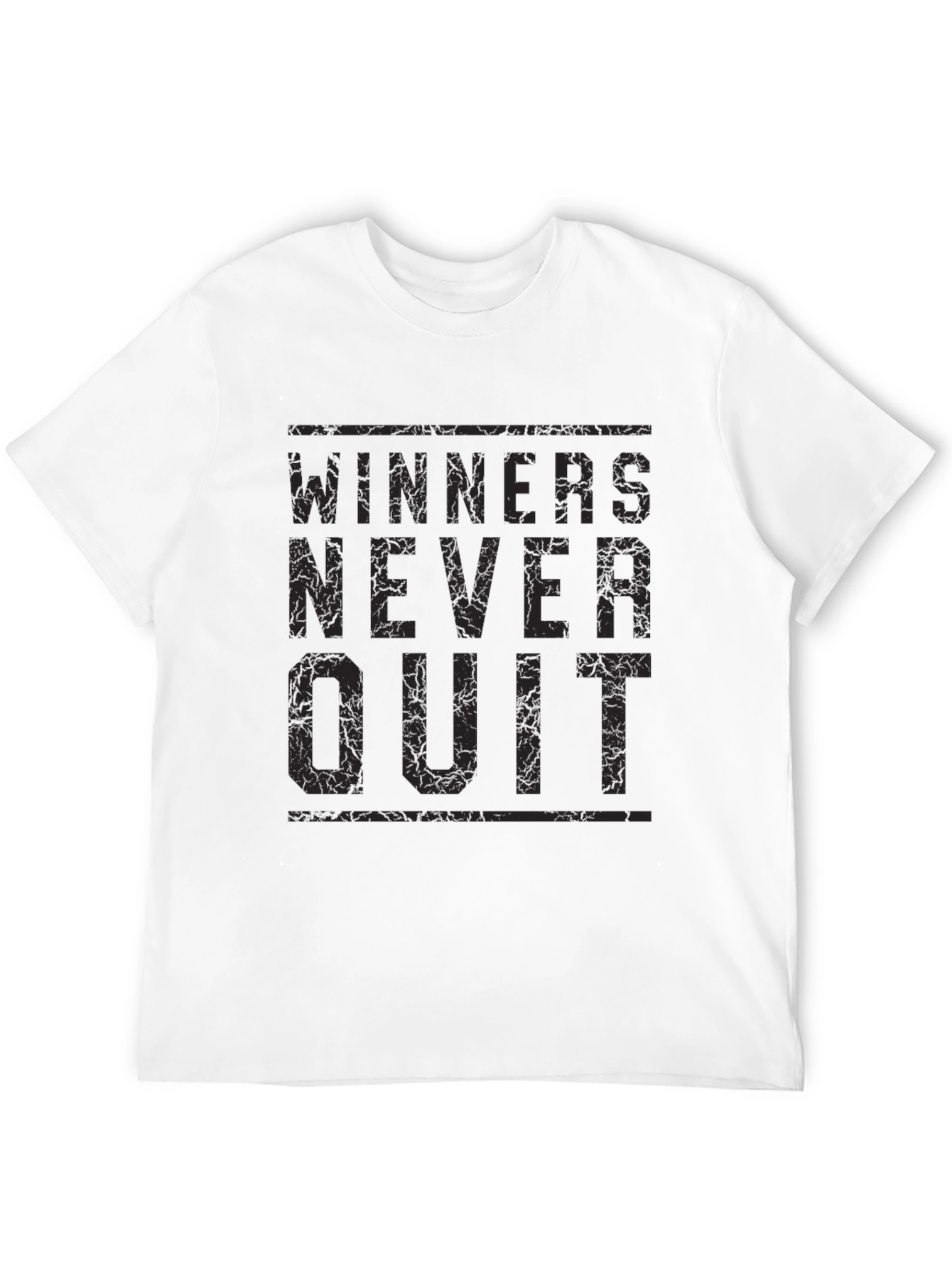 Winners Never Quit Graphic Tee - Motivational T-Shirt