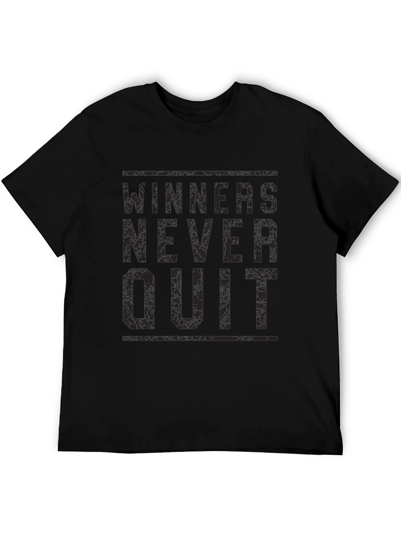 Winners Never Quit Graphic Tee - Motivational T-Shirt